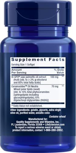 Life Extension Hair Growth for Women, hair growth supplement, fullness and density, Ceramosides™, VI-SPO®, non-GMO, 1-daily, gluten-free, 30 softgels - Image 10