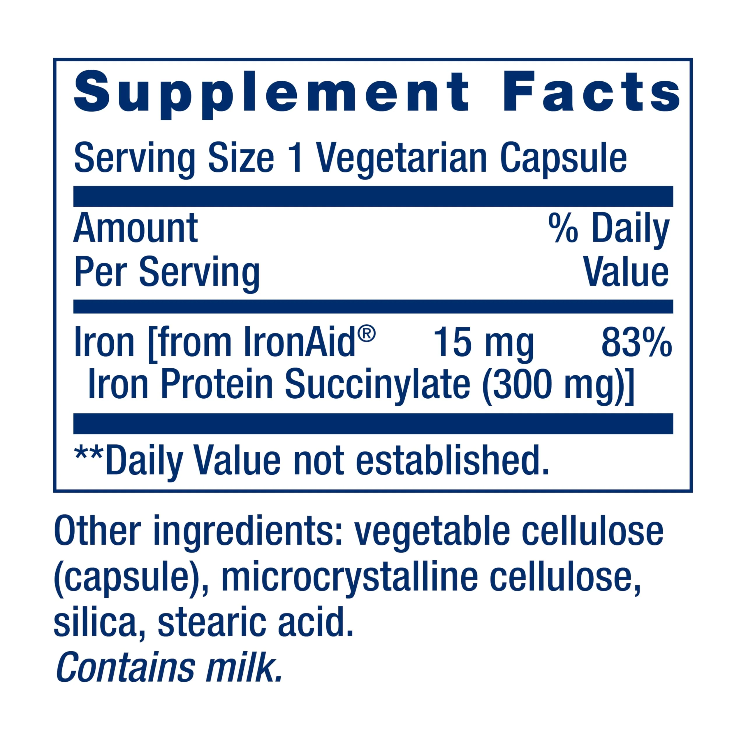 Life Extension Iron Protein Plus, Iron Protein succinylate, absorbable Iron Supplement for Whole-Body Health, Non-GMO, Gluten-Free, Vegetarian, 100 Capsules - Image 8