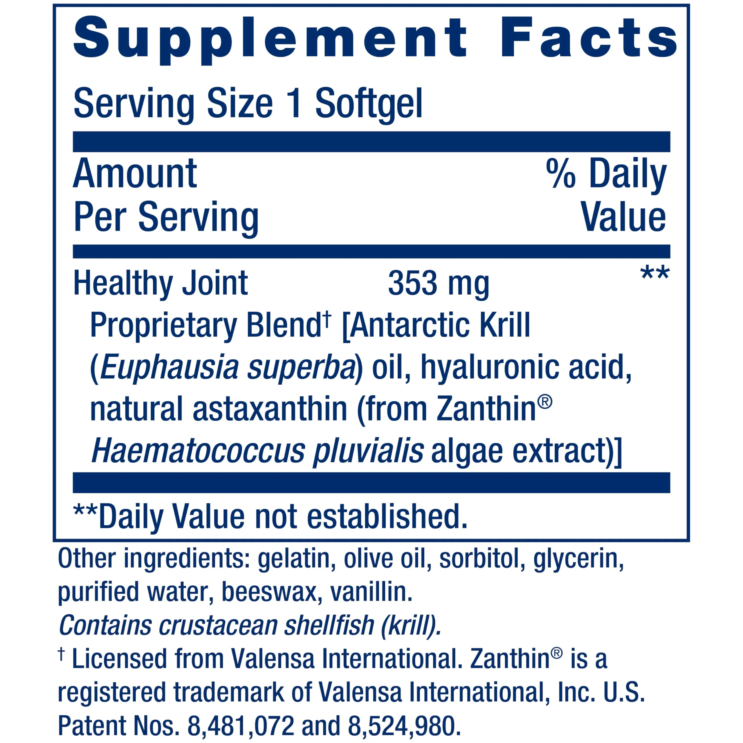 Life Extension Krill Healthy Joint Formula, Krill Oil, hyaluronic Acid, The carotenoid astaxanthin for Healthy Joints, Healthy Body, Gluten-Free, Non-GMO, 30 softgels - Image 8