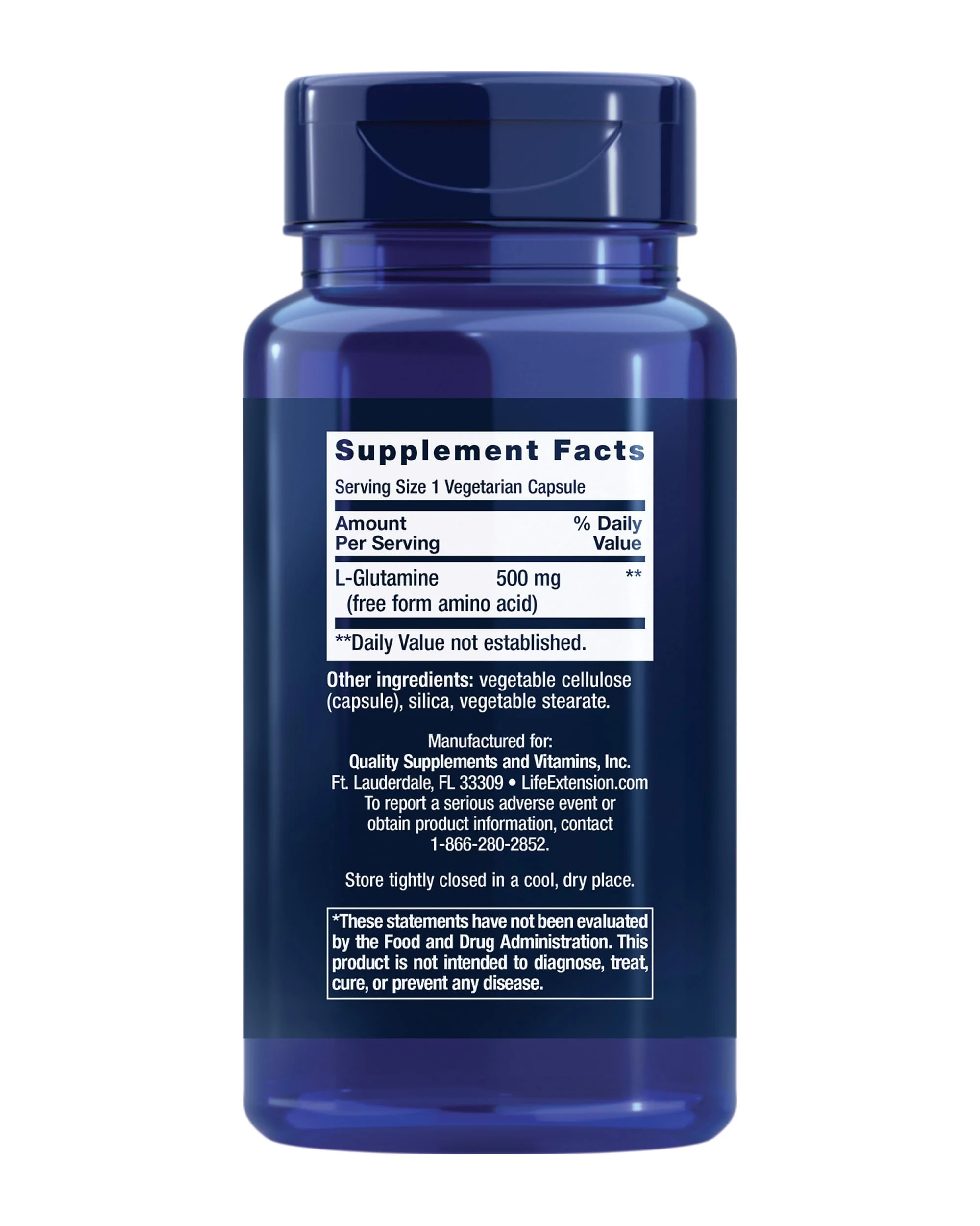 Life Extension L-Glutamine, 500 mg L-glutamine, Amino Acid, Supports Muscle Health and Immune Health, Gluten-Free, Non-GMO, 100 Vegetarian Capsules - Image 9