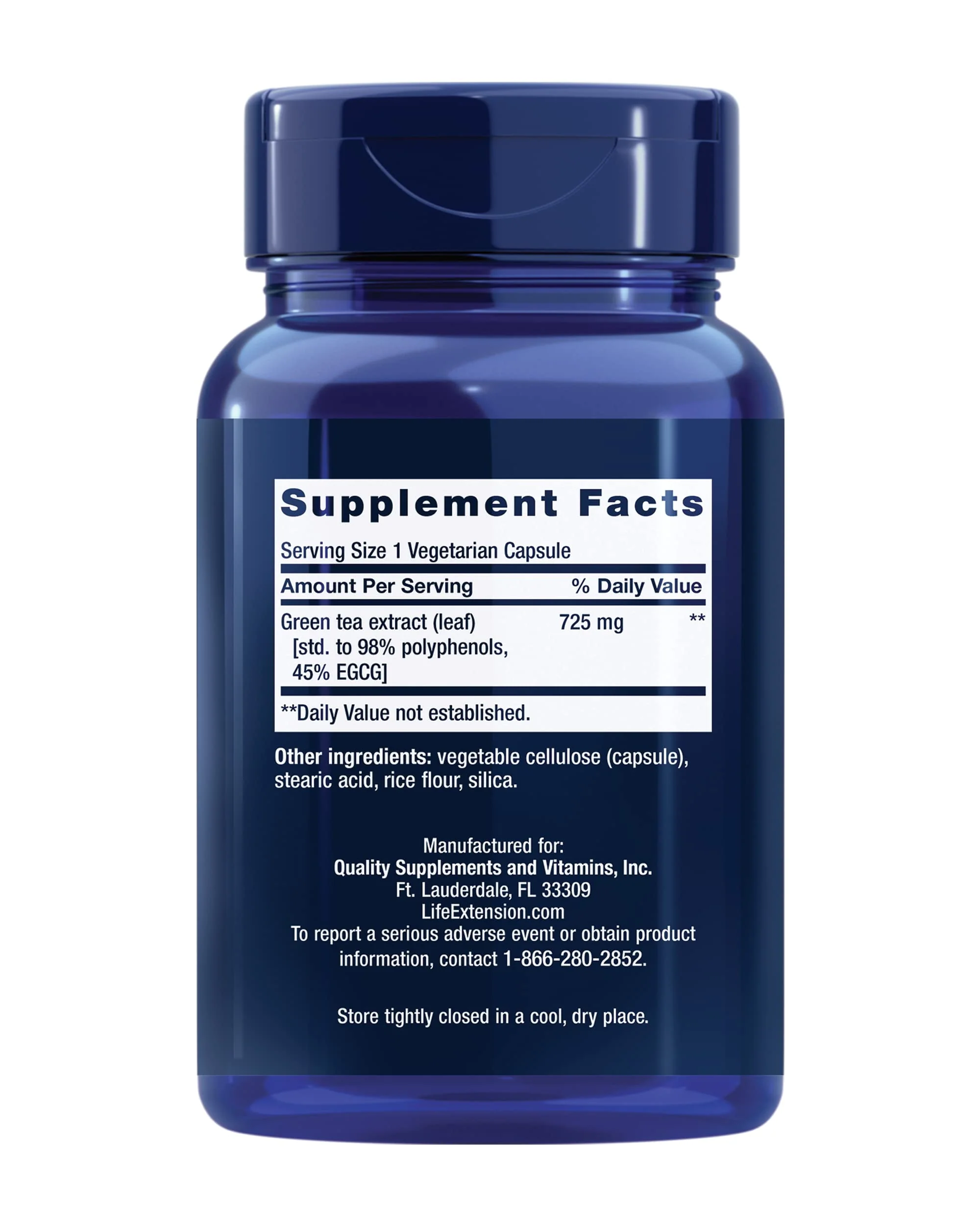 Life Extension Lightly Caffeinated Mega Green Tea Extract, Camellia sinensis Extract with Concentrated EGCG polyphenol Content, Gluten-Free, Non-GMO, Vegetarian, 100 Capsules - Image 9