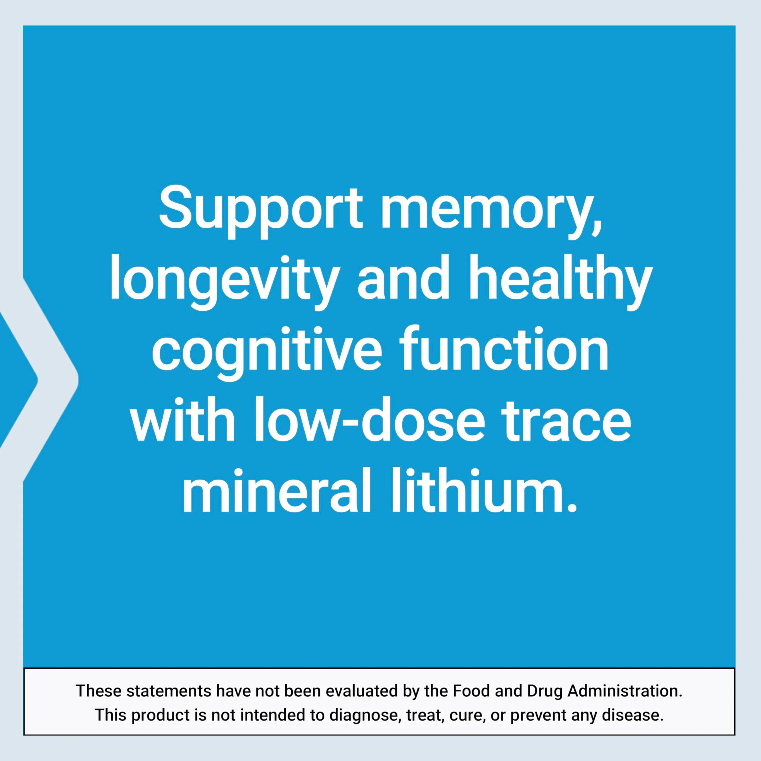 Life Extension Lithium, 1000 mcg – Lithium Orotate – Helps Maintain Cognitive Function & Memory – Low-Dose Formula – Non-GMO, Gluten-Free, Vegetarian – 100 Capsules - Image 6