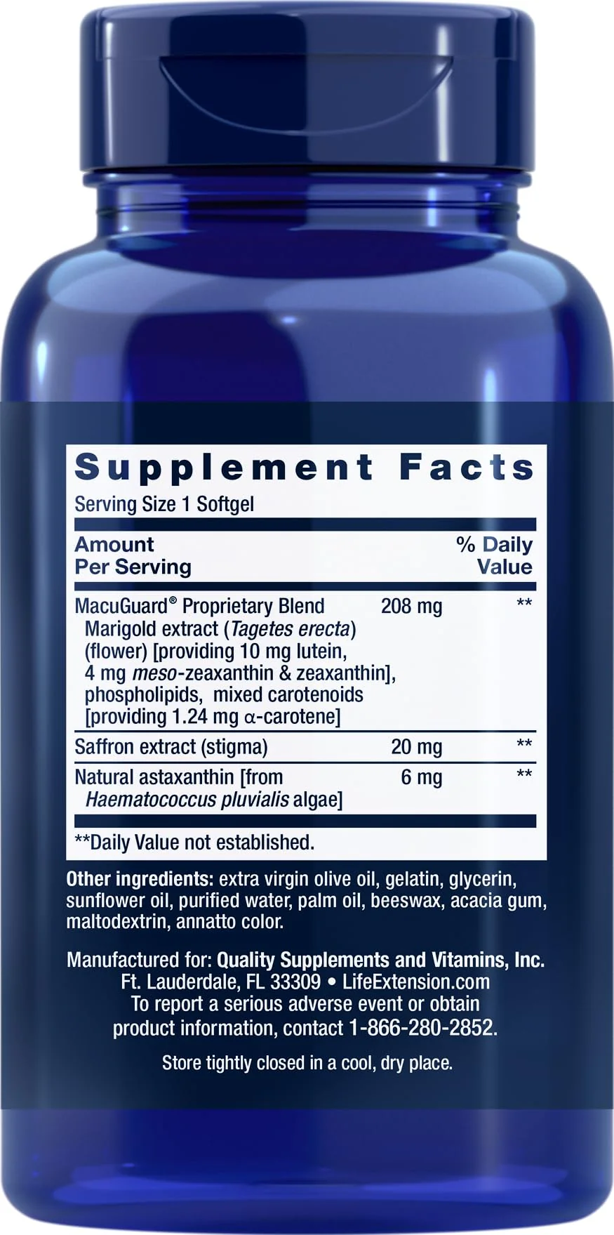 Life Extension MacuGuard Ocular Support 90 softgels with Saffron & Astaxanthin - Image 6