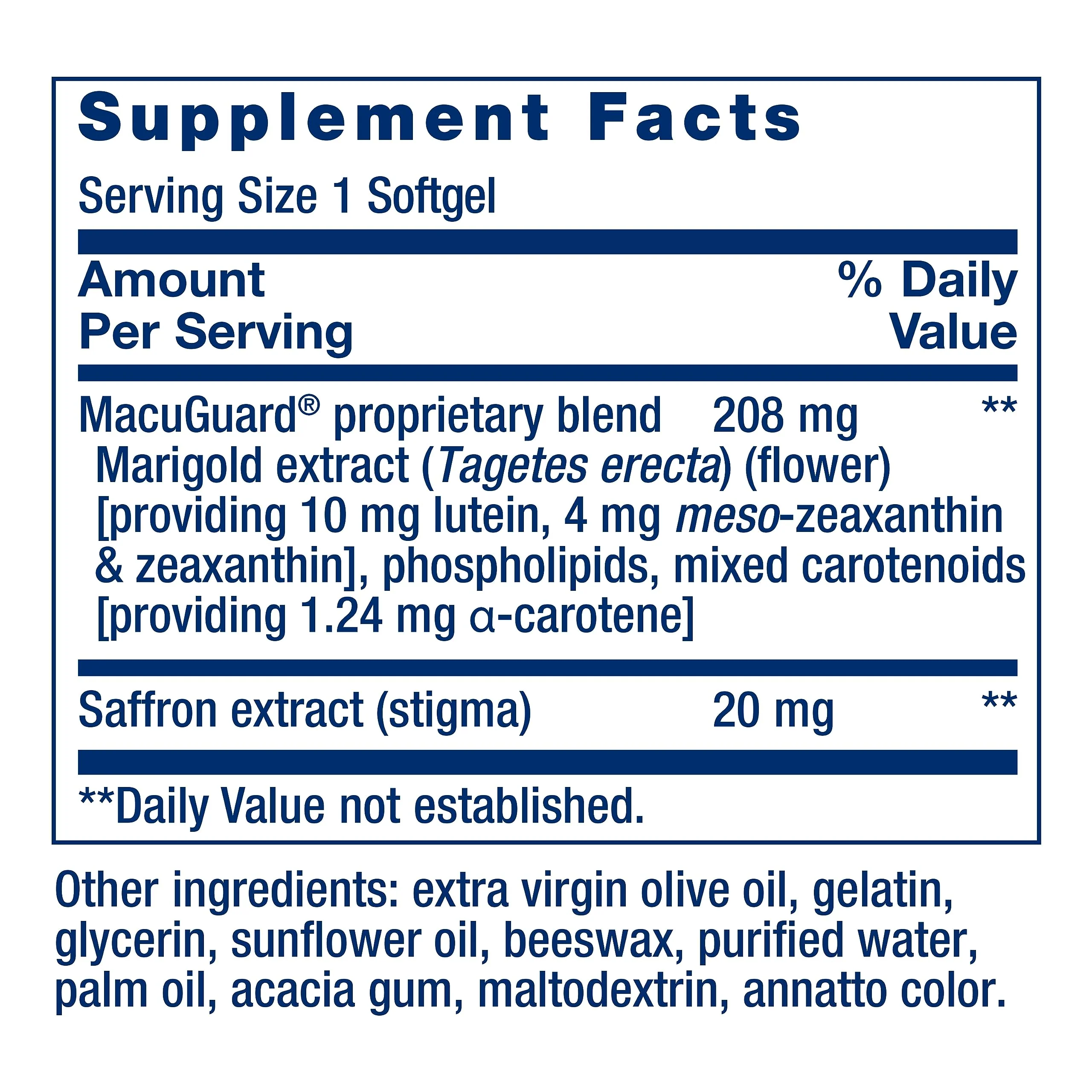 Life Extension MacuGuard Ocular Support with Saffron – Eye Health Supplement for Healthy Vision – with Lutein, Meso-zeaxanthin, zeaxanthin, Saffron – Gluten-Free, Non-GMO – 60 softgels - Image 9