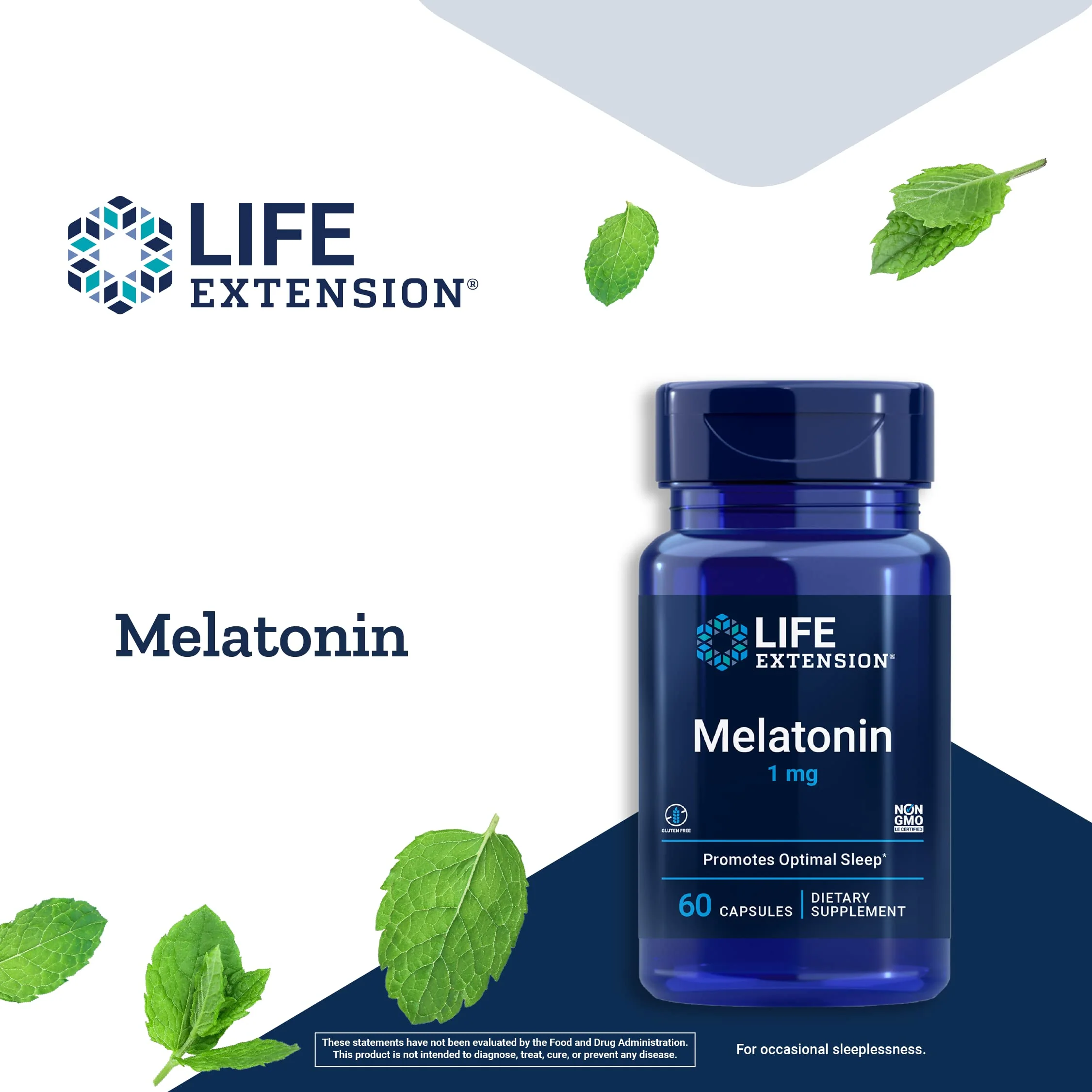 Life Extension Melatonin 1 mg - For Restful Night, Hormone Balance, and Immune Health - Immediate Release - Gluten-Free, Non-GMO - 60 Capsules - Image 7