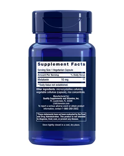Life Extension Melatonin, 10 mg, Healthy Dose, Our Highest Available Dosage, for Sleep Support, Healthy Immune Response, Oxidative Stress Defense, Vegetarian, 60 Capsules - Image 9