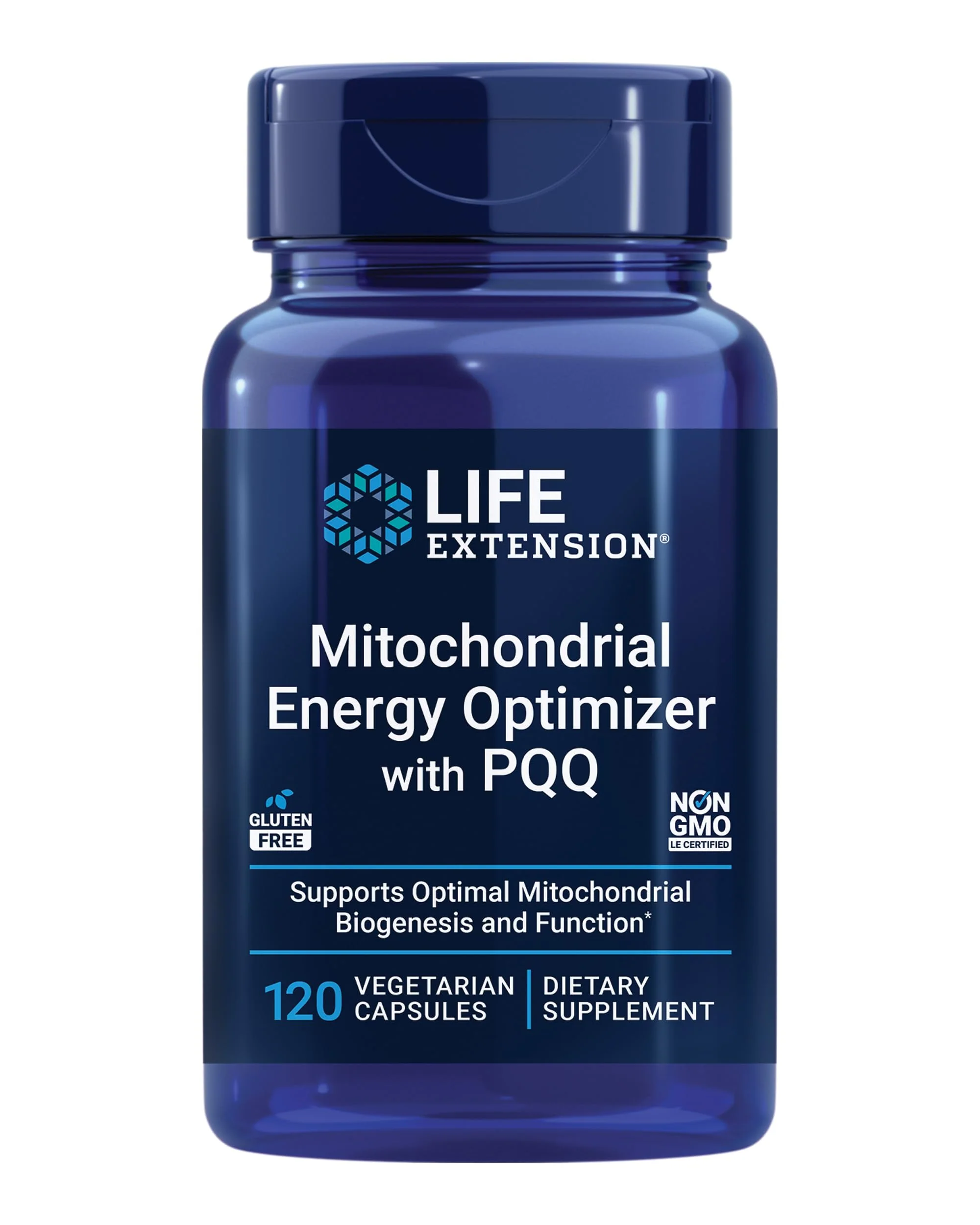 Life Extension Mitochondrial Energy Optimizer with PQQ - Energy Supplement for Healthy Mitochondria - With Taurine, Vitamin B, Pyrroloquinoline Quinone - Gluten-Free, Non-GMO - 120 Vegetarian Capsules
