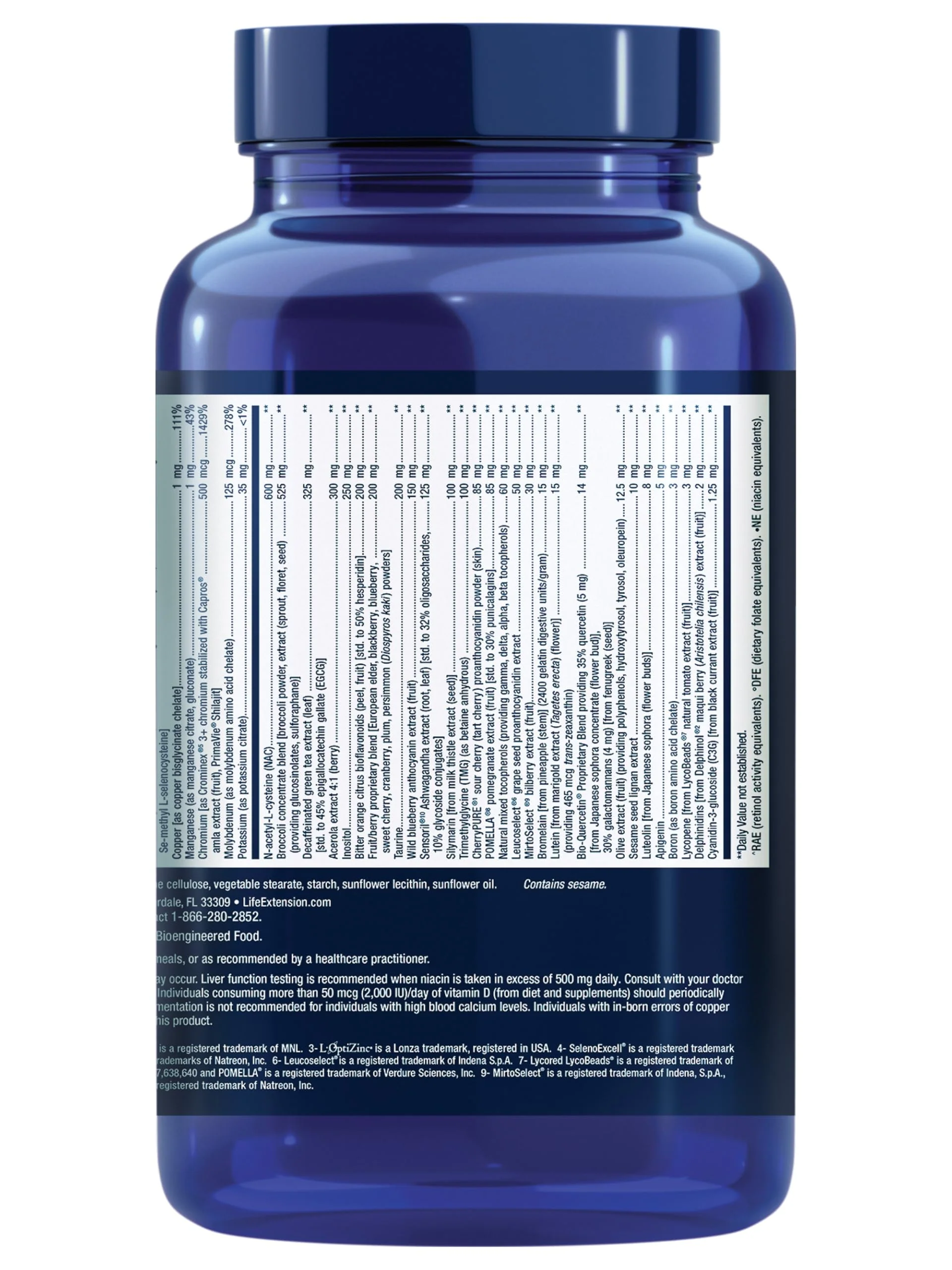 Life Extension Mix™ Capsules, high-Potency, Advanced Vitamin, Mineral, Fruit & Vegetable Formula, Vitamin C, B, D, E, Magnesium, for Whole-Body Health, Healthy Aging, Gluten-Free, 360 Capsules - Image 8