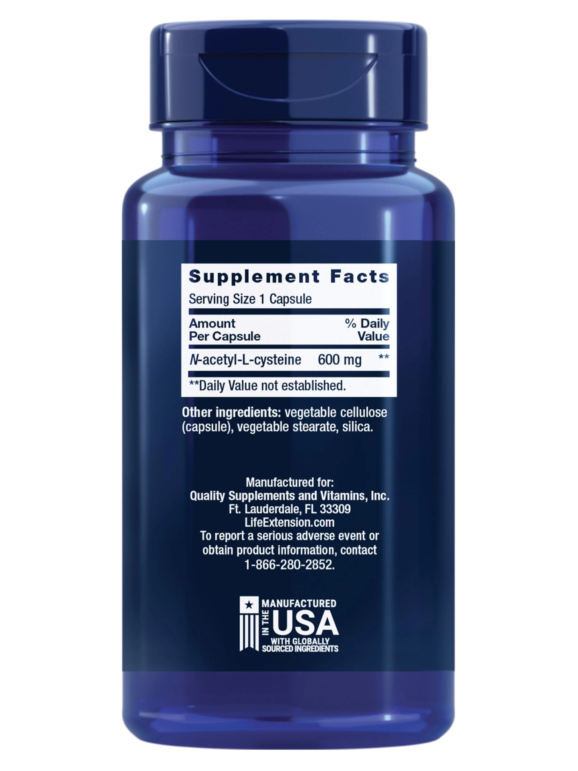 Life Extension N-Acetyl-L-Cysteine (NAC), Immune, Respiratory, Liver Health, NAC 600 mg, Potent antioxidant Support, Free-radicals, Easy to Absorb, 60 Capsules - Image 9