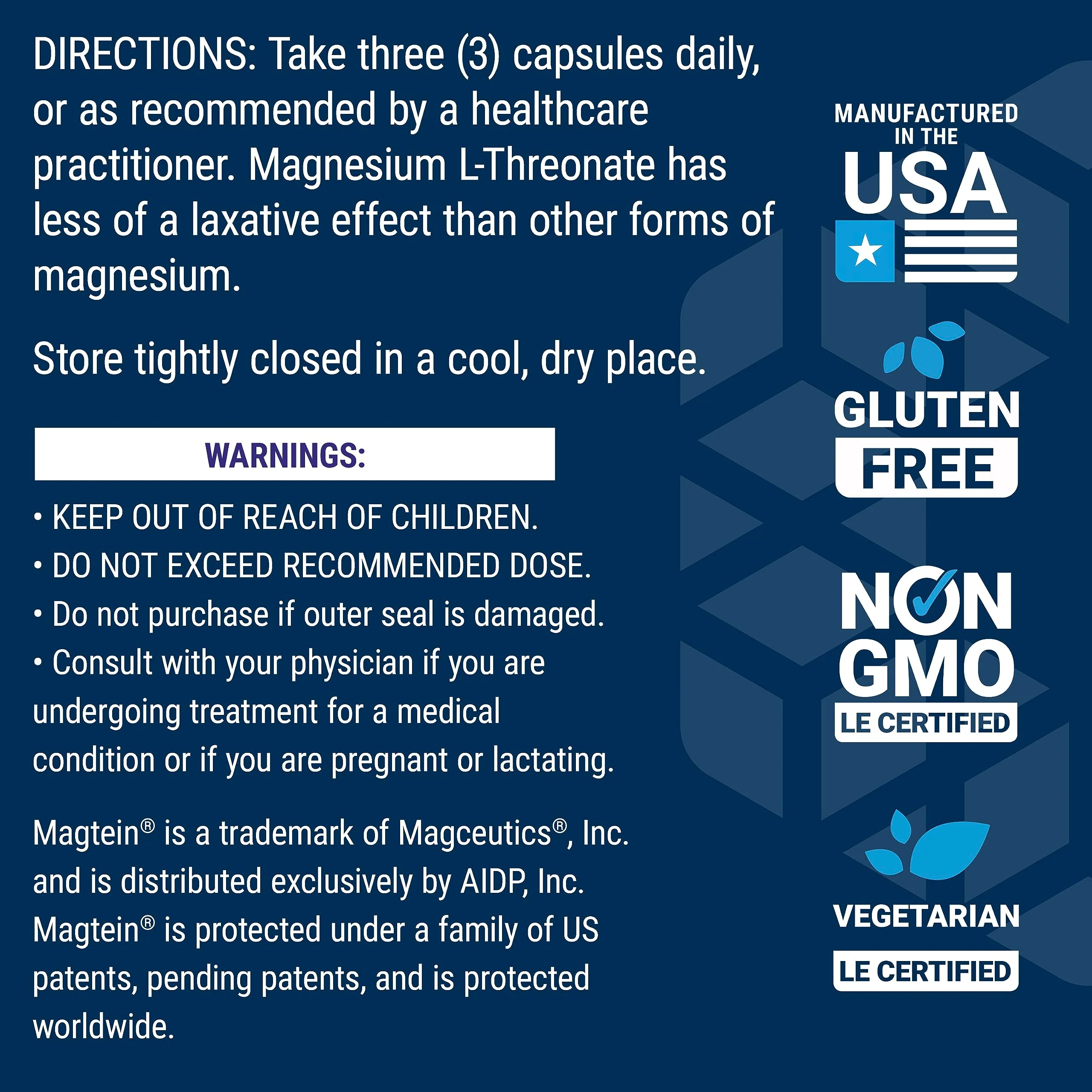 Life Extension Neuro-mag Magnesium L-threonate, Magnesium L-threonate, Brain Health, Memory & Attention, Gluten Free, Vegetarian, Non-GMO, 90 Vegetarian Capsules (Pack of 2) - Image 6