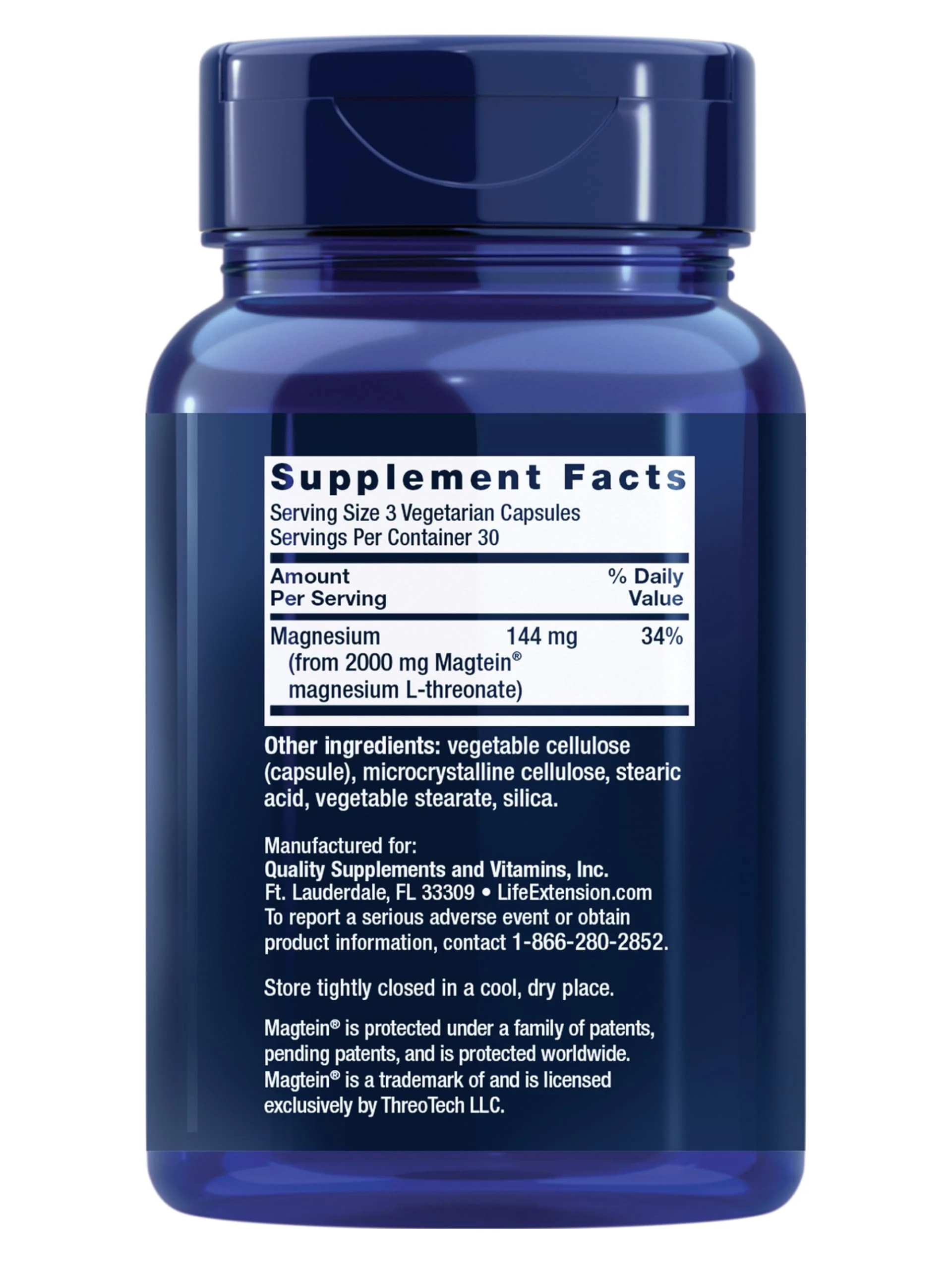 Life Extension Neuro-Mag Magnesium L-Threonate, Memory Health, Quick Thinking, Cognitive Health Support, Vegetarian, Non-GMO, 90 Vegetarian Capsules (144 mg from 2000 mg Magtein magnesium L-threonate - Image 11