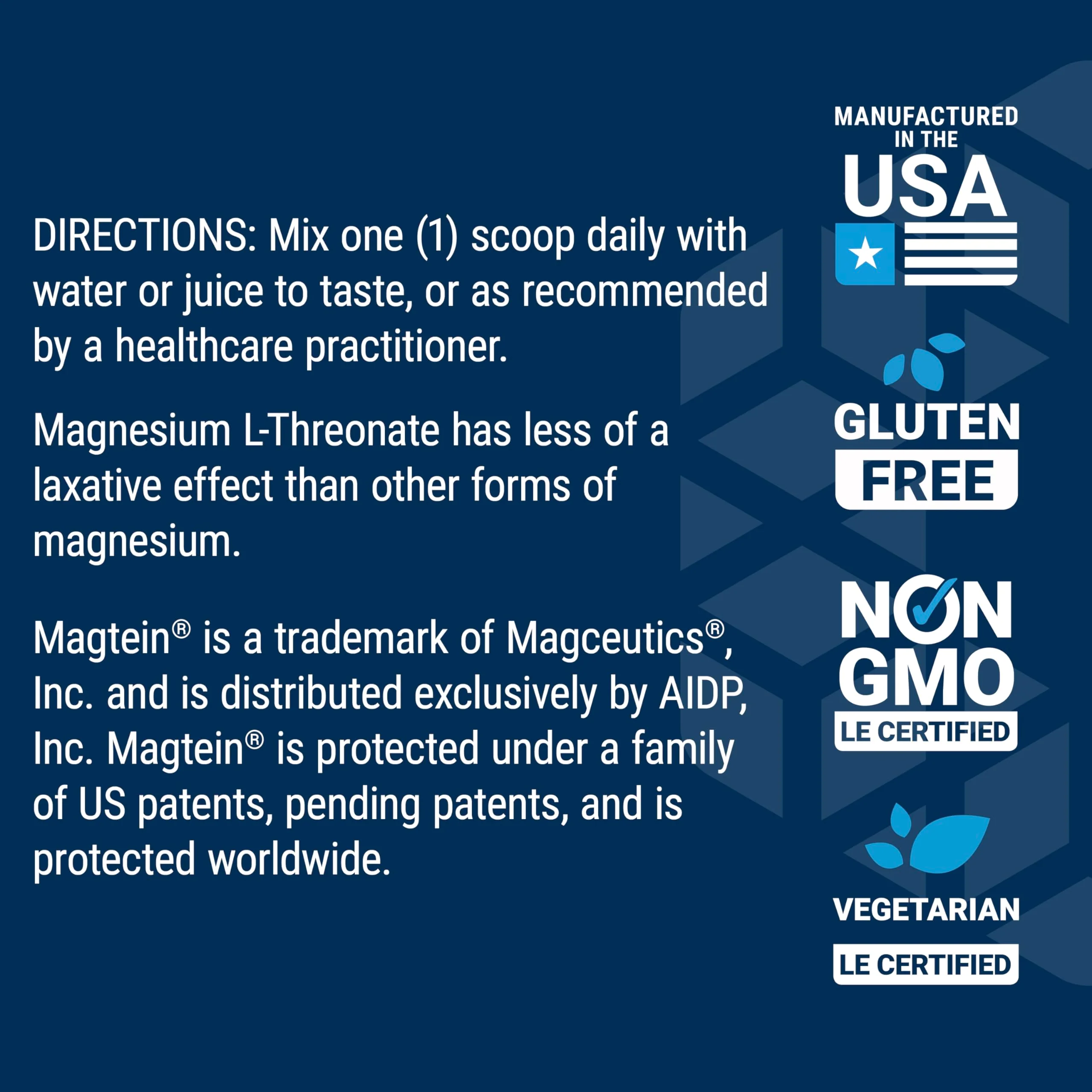 Life Extension Neuro-Mag Magnesium L-Threonate Powder (Tropical Punch) - Ultra-Absorbable Magnesium - Supports Memory, Focus, Cognitive Function & Mood - Gluten free, Non-GMO, Vegetarian (30 Servings) - Image 6