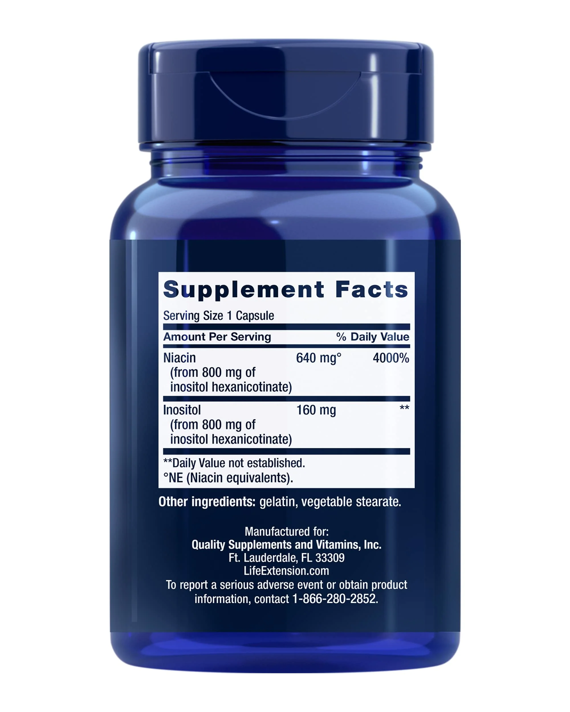 Life Extension No Flush Niacin, B3 for Heart Health, Cholesterol & Energy Support, Non-GMO, Gluten-Free, 100 Capsules - Image 9