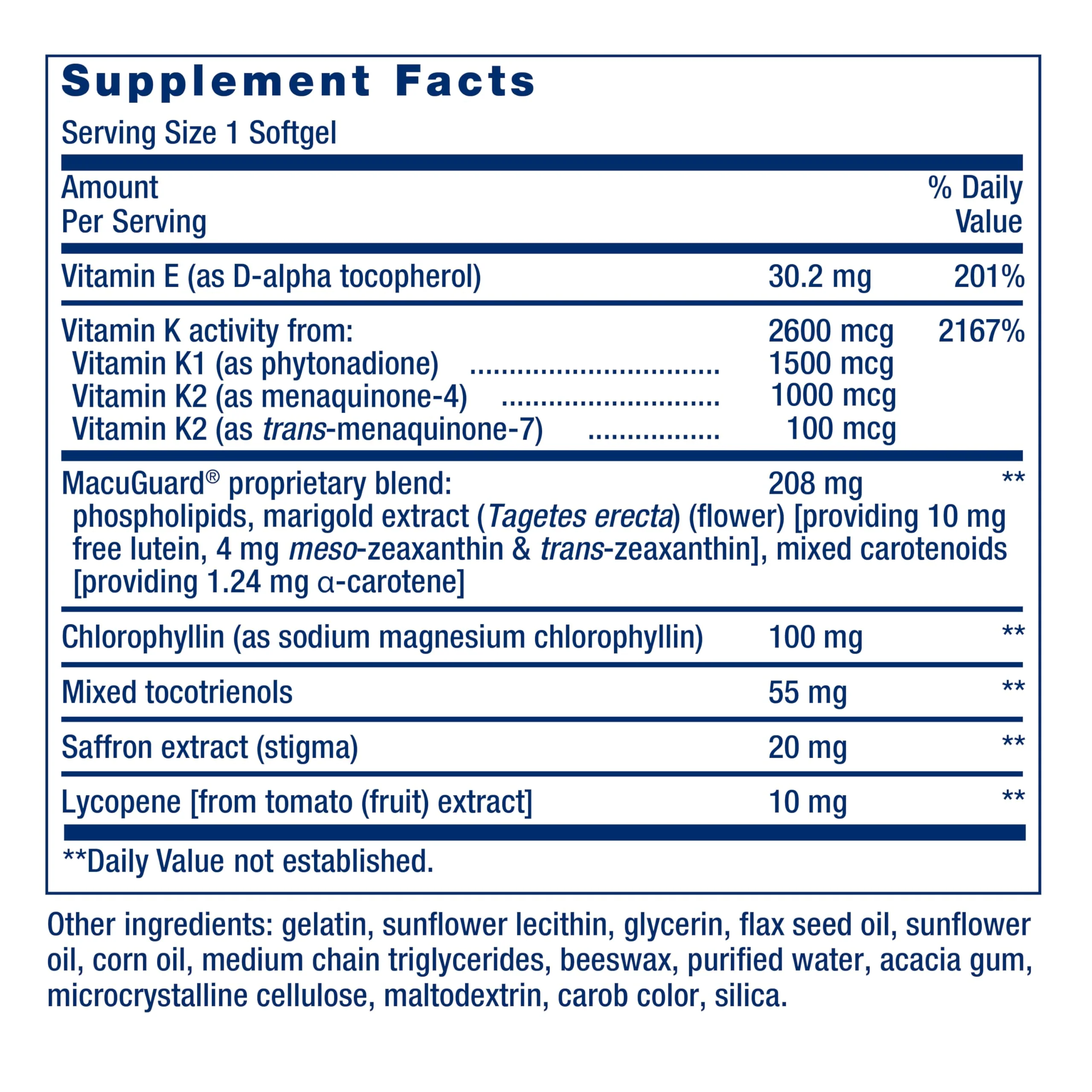 Life Extension Once-Daily Health Booster - Vitamins & Nutrients Supplement for Whole-Body Health - Vitamin K Complex, Vitamin E, Saffron, Lutein and More - Non-GMO, Gluten-Free - 60 Softgels - Image 8