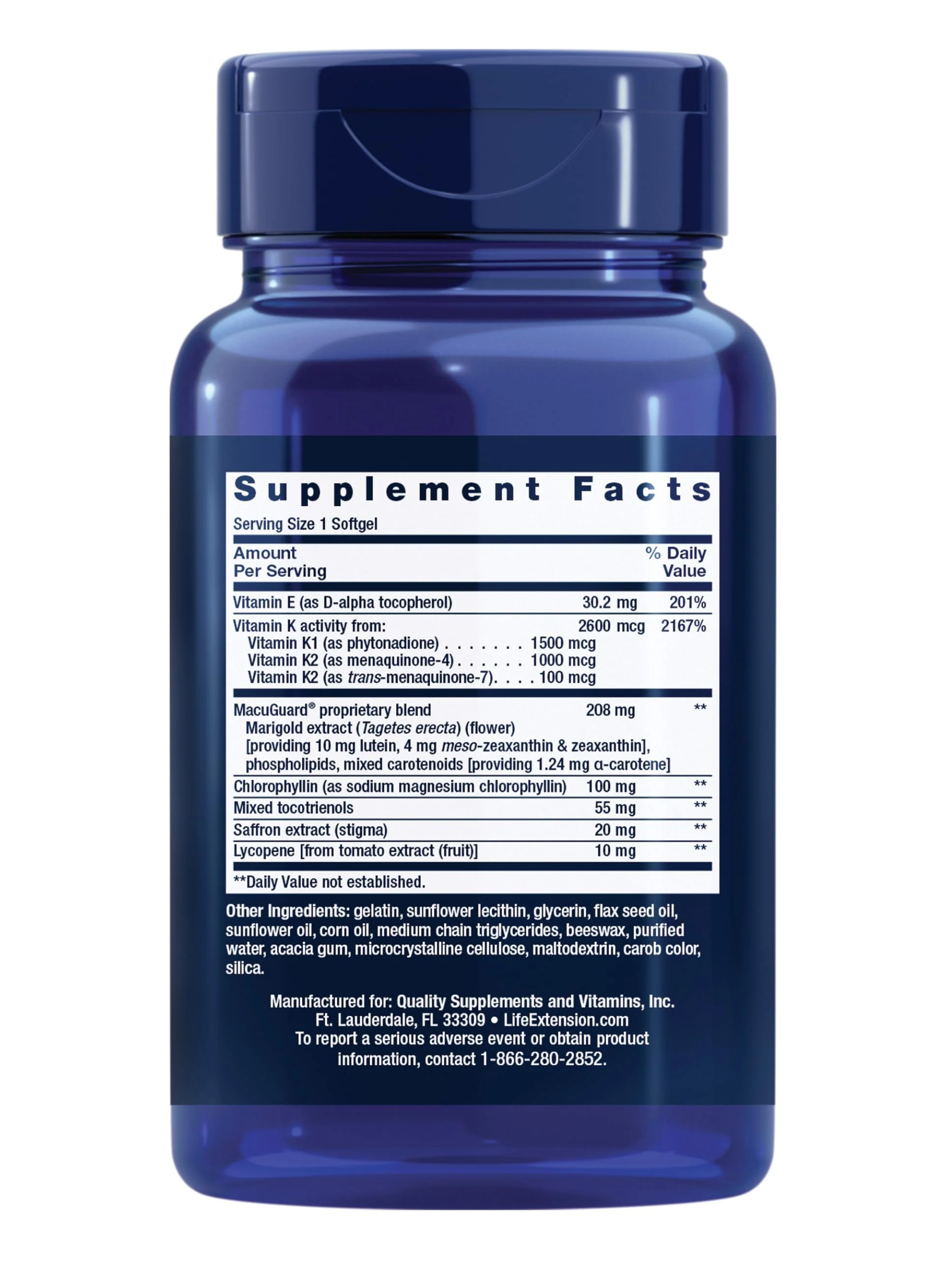 Life Extension Once-Daily Health Booster - Vitamins & Nutrients Supplement for Whole-Body Health - Vitamin K Complex, Vitamin E, Saffron, Lutein and More - Non-GMO, Gluten-Free - 60 Softgels - Image 9
