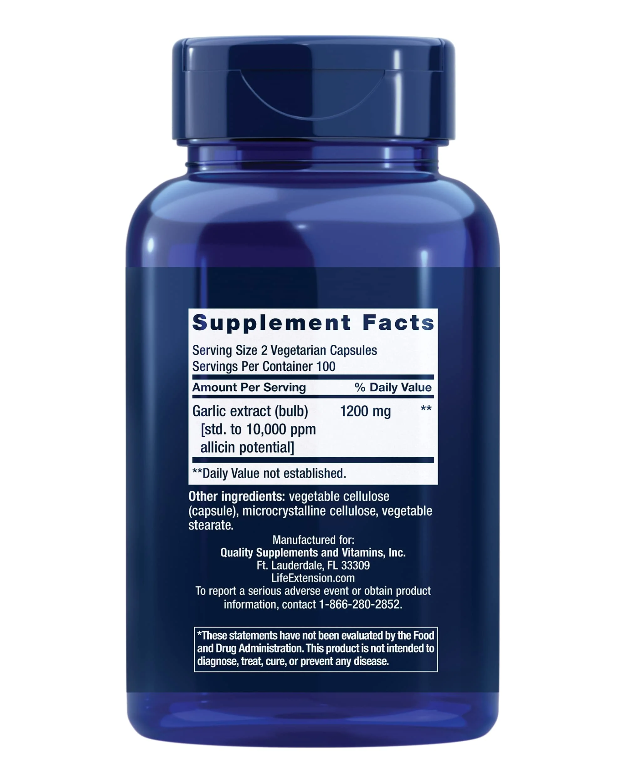 Life Extension Optimized Garlic, standardized Capsules for Heart Health, Immune Support, Cellular detoxification and Healthy platelet Function, Gluten-Free, Non-GMO, Vegetarian, 200 Capsules - Image 9