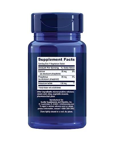 Life Extension Potassium Iodide 130mg 14 Tablets - Image 10