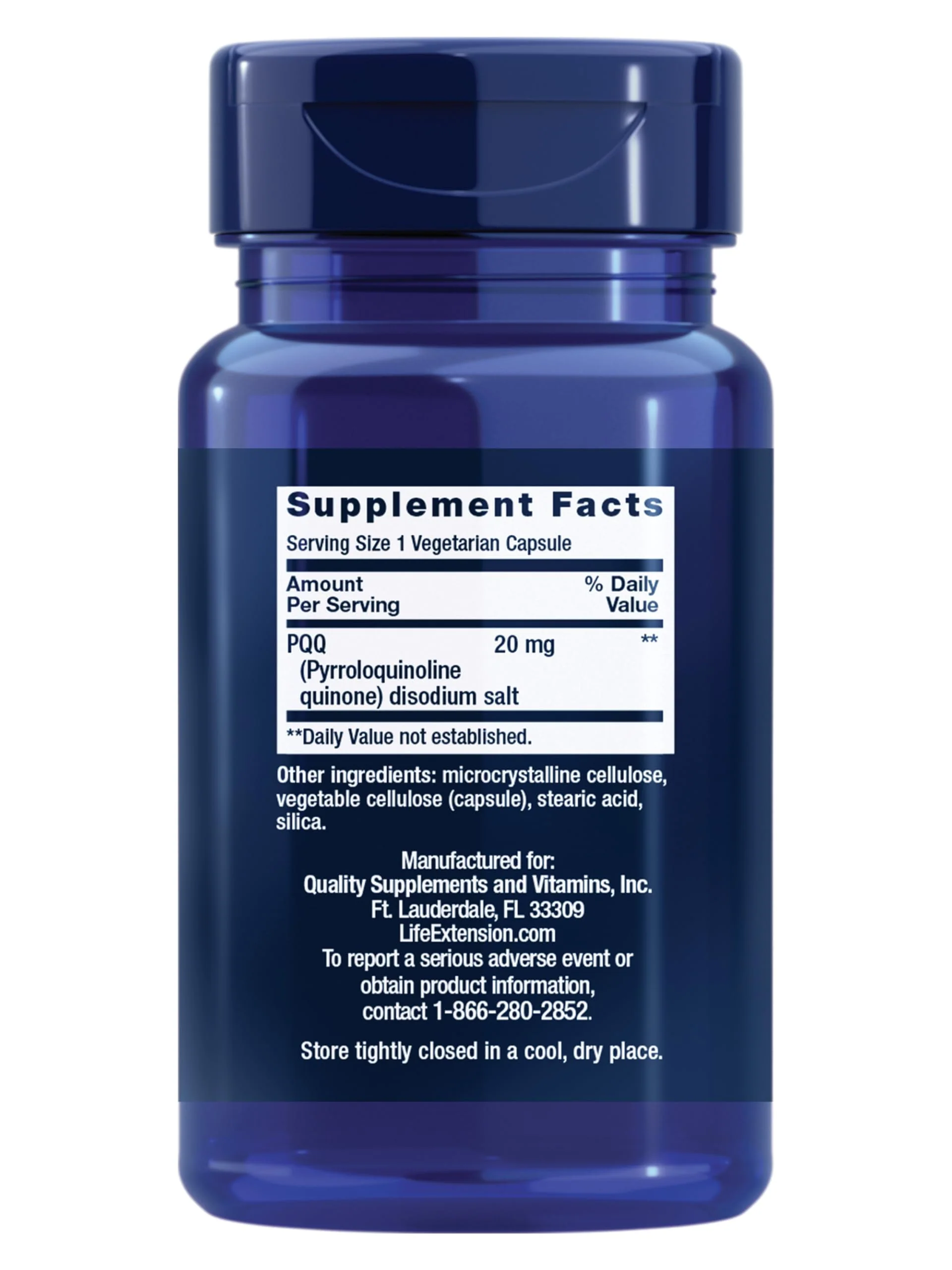 Life Extension PQQ, pyrroloquinoline Quinone, 20 mg, Promotes The Growth of New Mitochondria, Gluten-Free, Non-GMO, Vegetarian, 1 Daily, 30 Capsules - Image 9