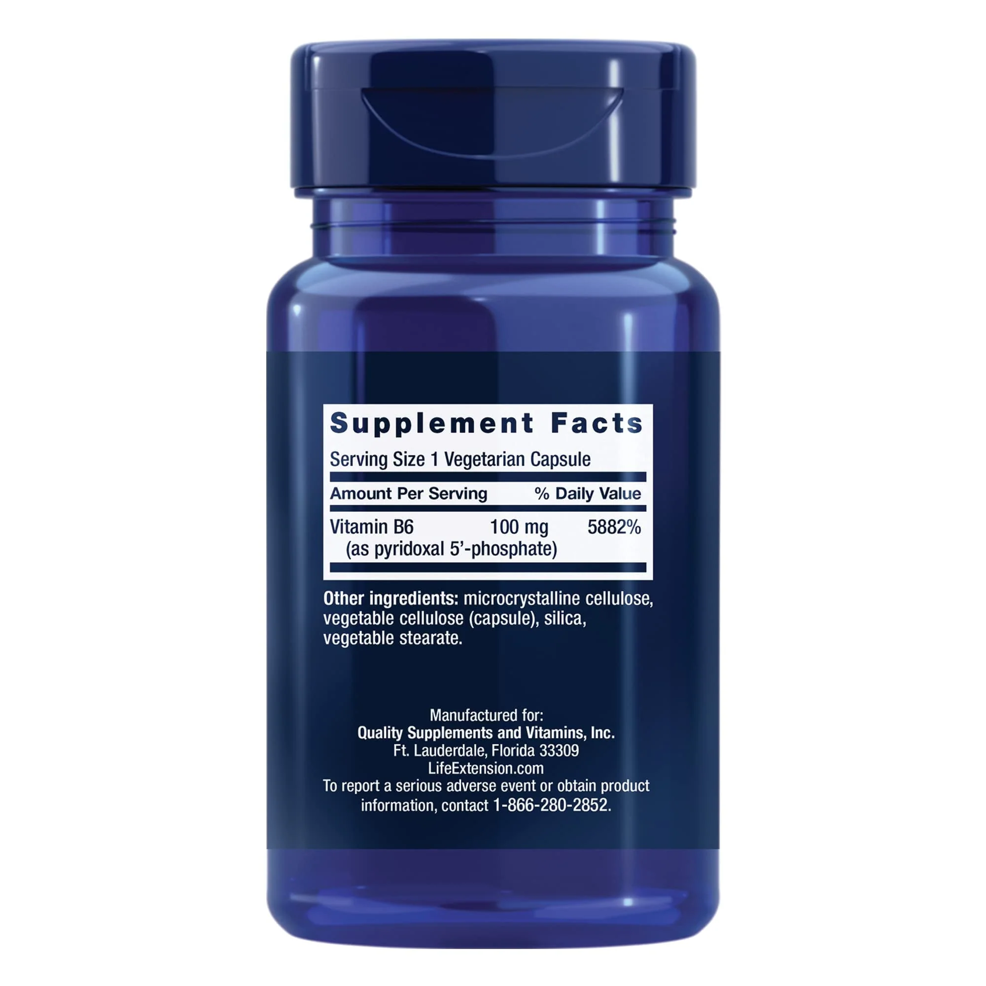 Life Extension Pyridoxal 5'-Phosphate Caps—Vitamin B6, 100 mg, Bioactive B6 for Cardiovascular, Kidney & Nerve Health—Gluten-Free, Non-GMO, Vegetarian—60 Vegetarian Capsules - Image 8