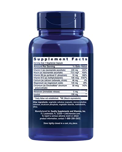 Life Extension Quiet Sleep Melatonin, 5 mg, Powerful Sleep Support, Healthy circadian Rhythms, Cellular Defense, Gluten-Free, Non-GMO, Vegetarian, 60 Capsules - Image 9