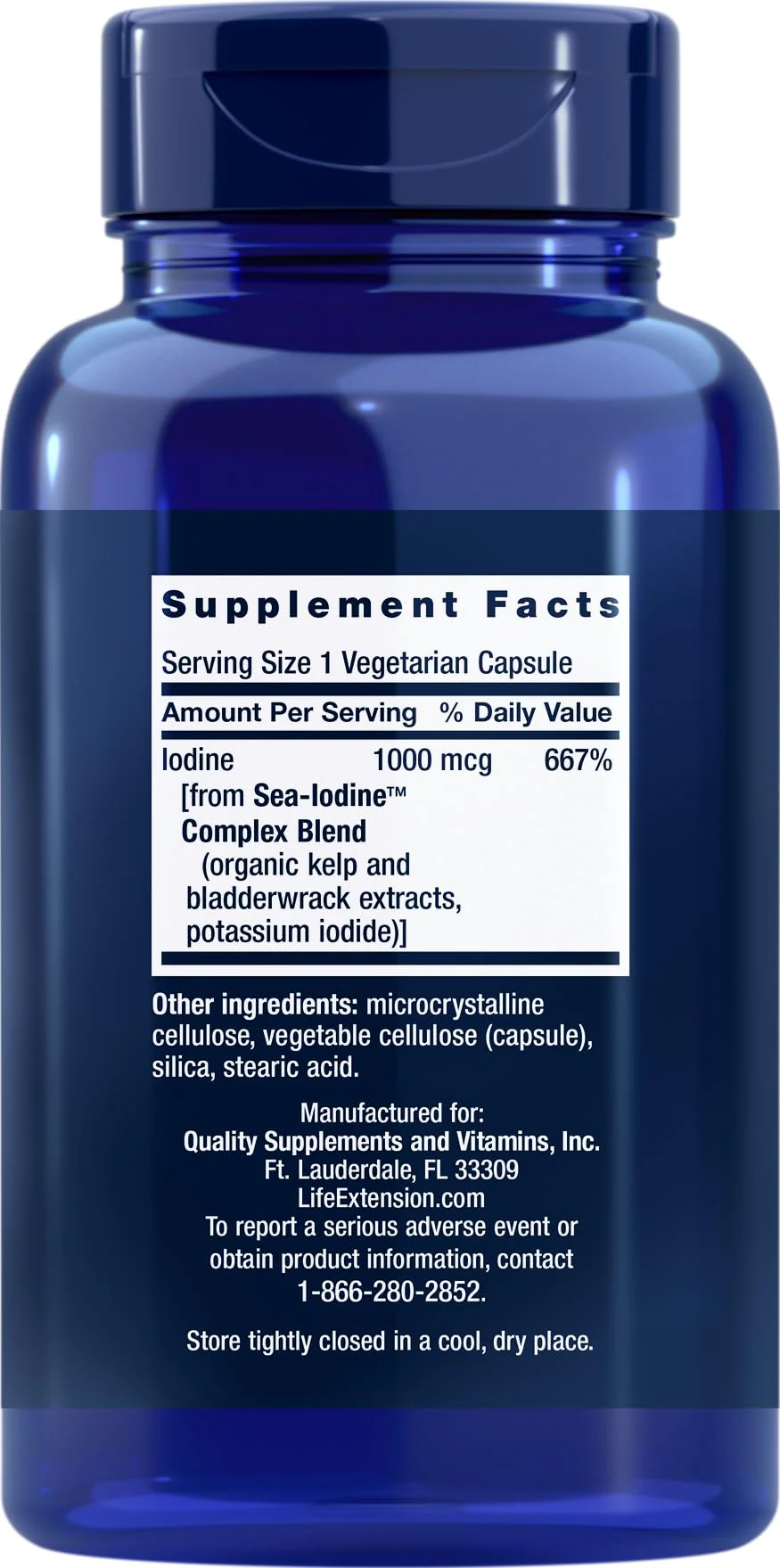 Life Extension Sea-Iodine Capsules, 1000 mcg, 150 Veg Caps, Natural Iodine Supplement from Kelp and Bladderwack - Image 7
