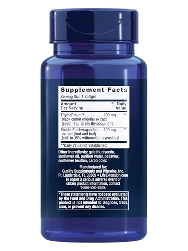 Life Extension Serene Sleep – Ashwagandha, Black Cumin – Sleep Supplement, Calm, Relaxation, Sleep Support Without Melatonin – Once-Daily, Gluten-Free, Non-GMO – 30 Softgels - Image 9