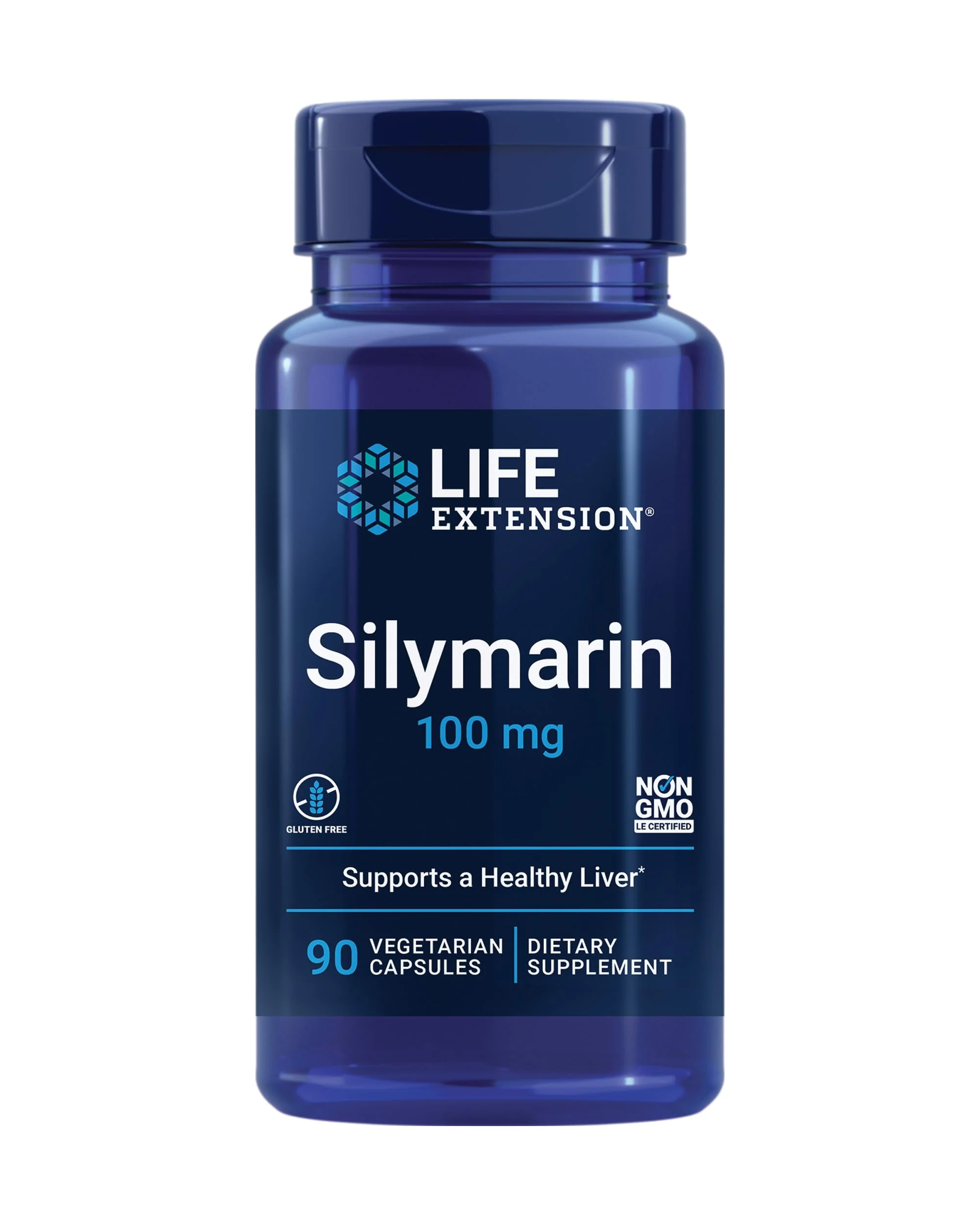 Life Extension Silymarin – Milk Thistle Extract – Supports Liver Health – Gluten-Free, Non-GMO, Vegetarian – 90 Capsules