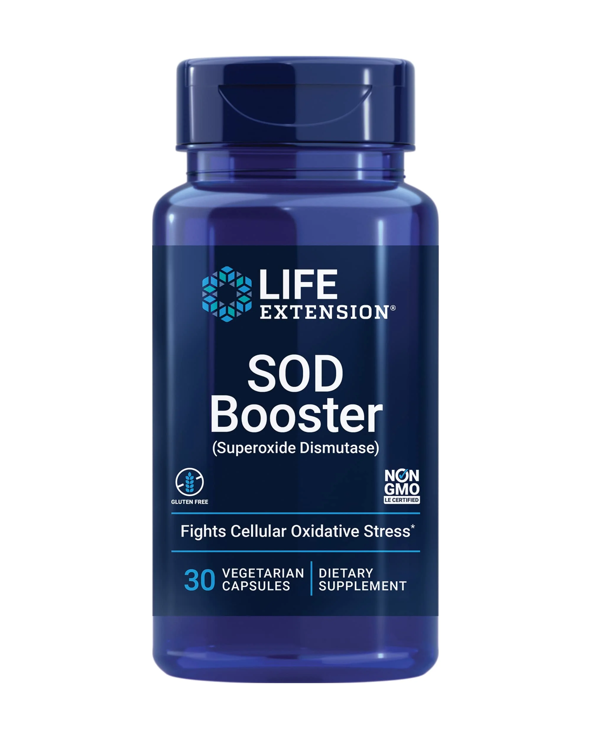 Life Extension SOD Booster, Promotes SOD (Superoxide dismutase) Production for Liver Health & Detox, Helps Protect Cells from Cellular Stress, Gluten-Free, Non-GMO, Vegetarian, 30 Capsules
