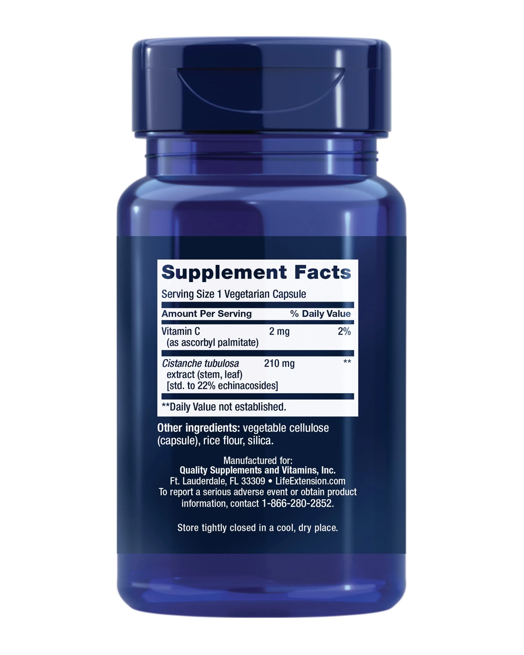 Life Extension Standardized Cistanche, C. tubulosa, Vitamin C, Immune Support, Blood Pressure Support, Cardiovascular Health, Healthy Aging, Gluten Free, Non-GMO, Vegetarian, 30 Capsules - Image 9