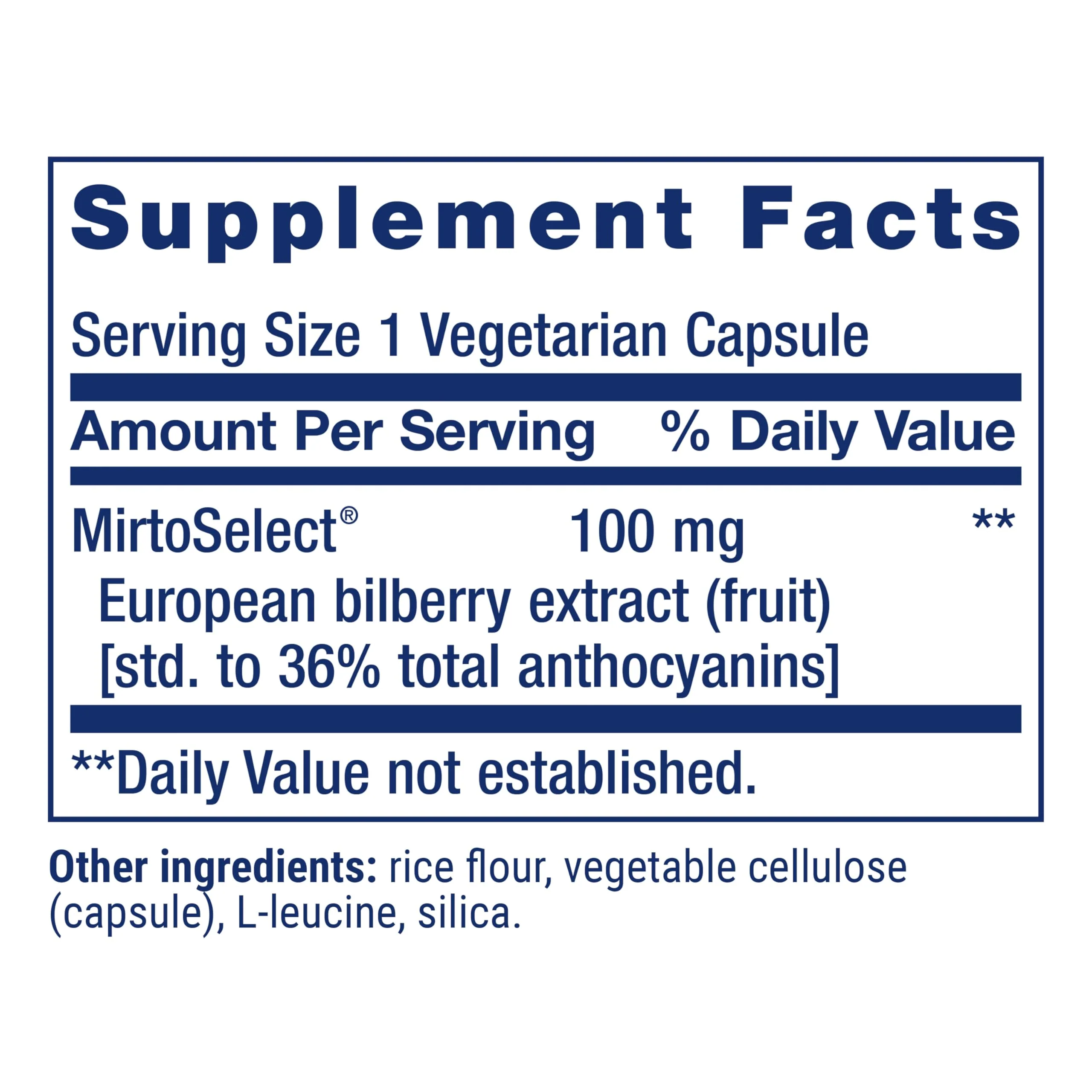 Life Extension Standardized European Bilberry Extract, 100 mg, MirtoSelect® Vaccinium myrtillus, Eye Health, Circulation, Lubrication, Gluten-Free, Non-GMO, Vegetarian, 90 Capsules - Image 8