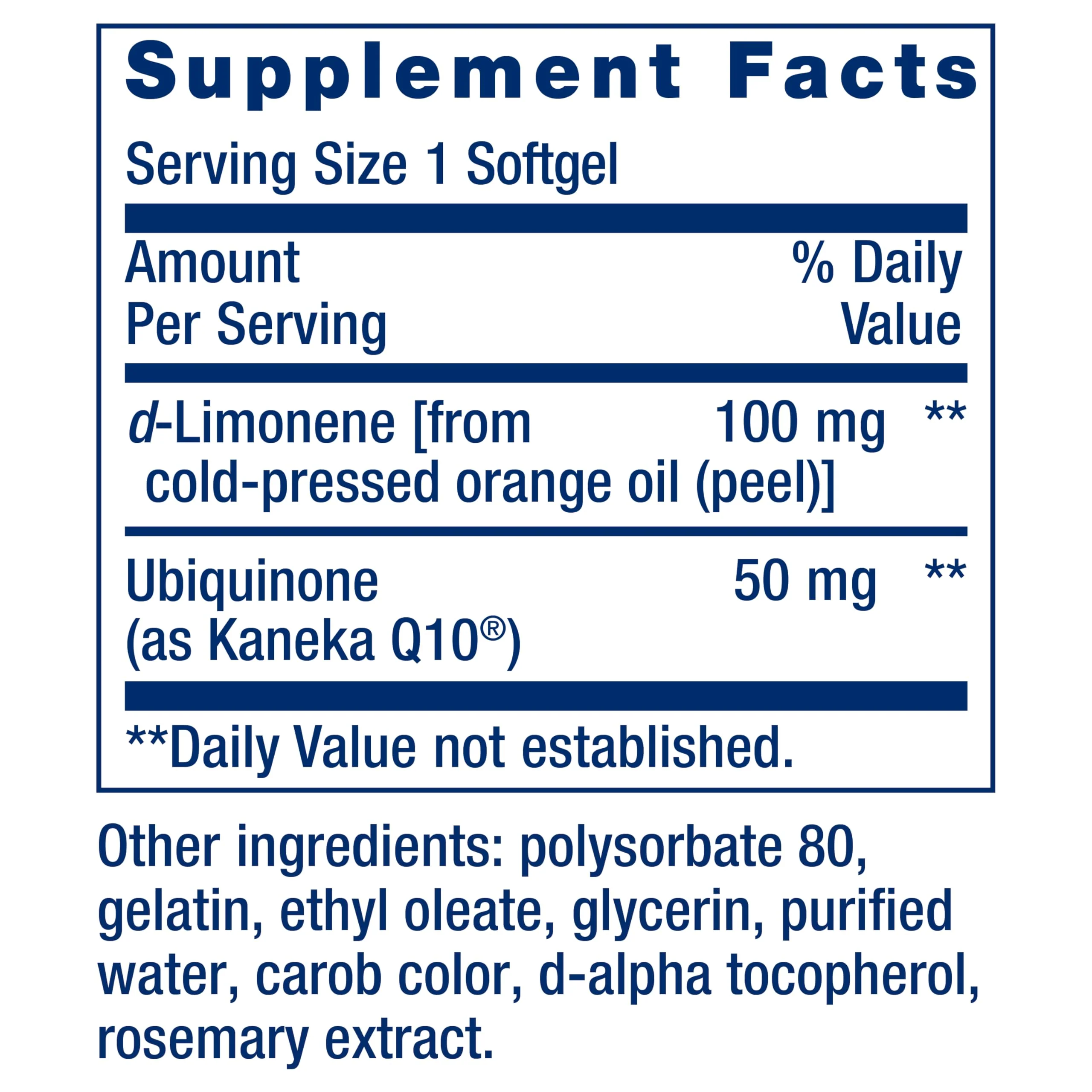 Life Extension Super-Absorbable CoQ10 (Ubiquinone) with d-Limonene, Heart Health Supplement, relieves General Fatigue, oxidative Stress Defense, 50 mg, Non-GMO, Gluten-Free, 60 softgels - Image 8