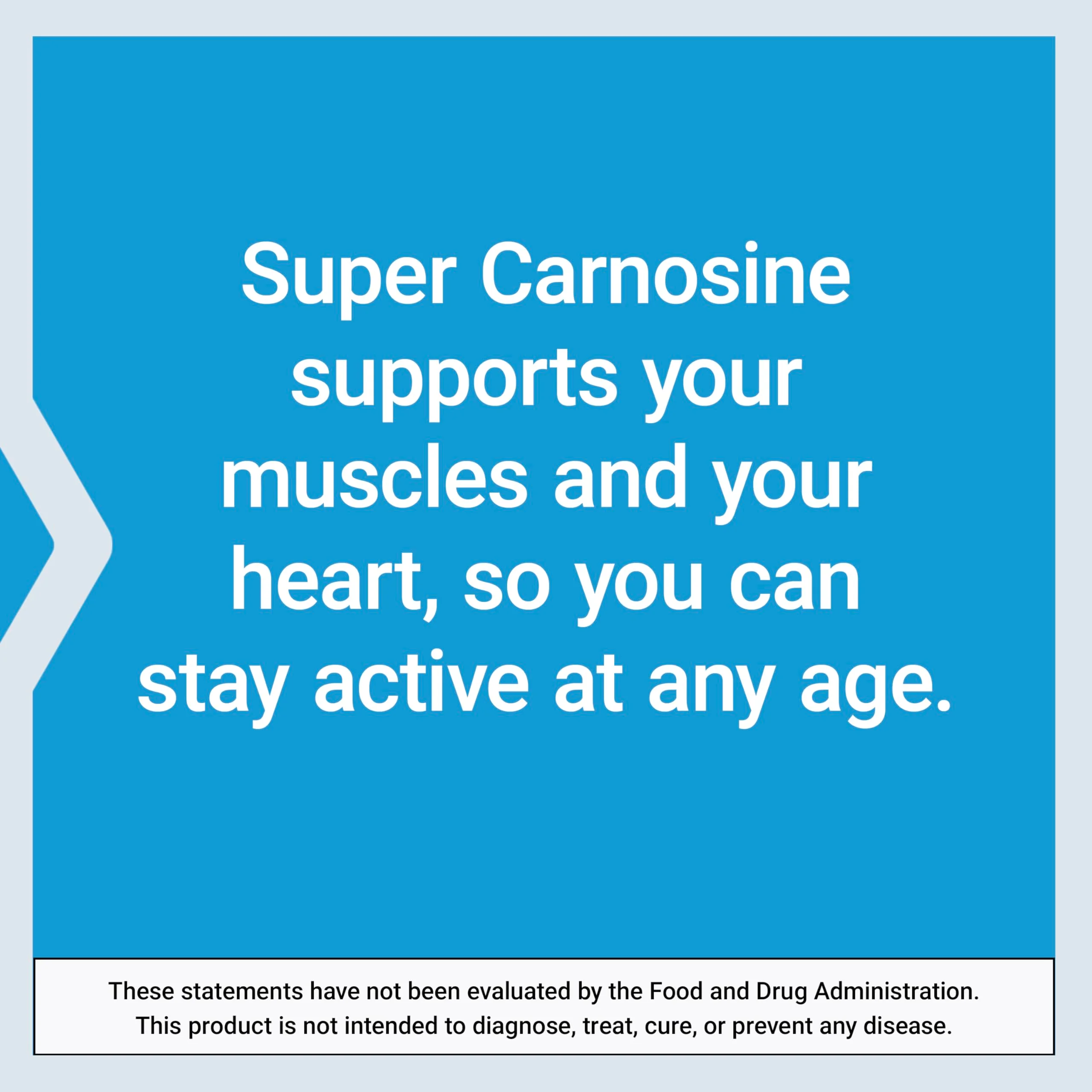Life Extension Super Carnosine, L-carnosine, Luteolin, Vitamin B1, Muscle Support, Exercise Recovery, Heart Health, Gluten-Free, Non-GMO, Vegetarian, 60 Capsules - Image 6