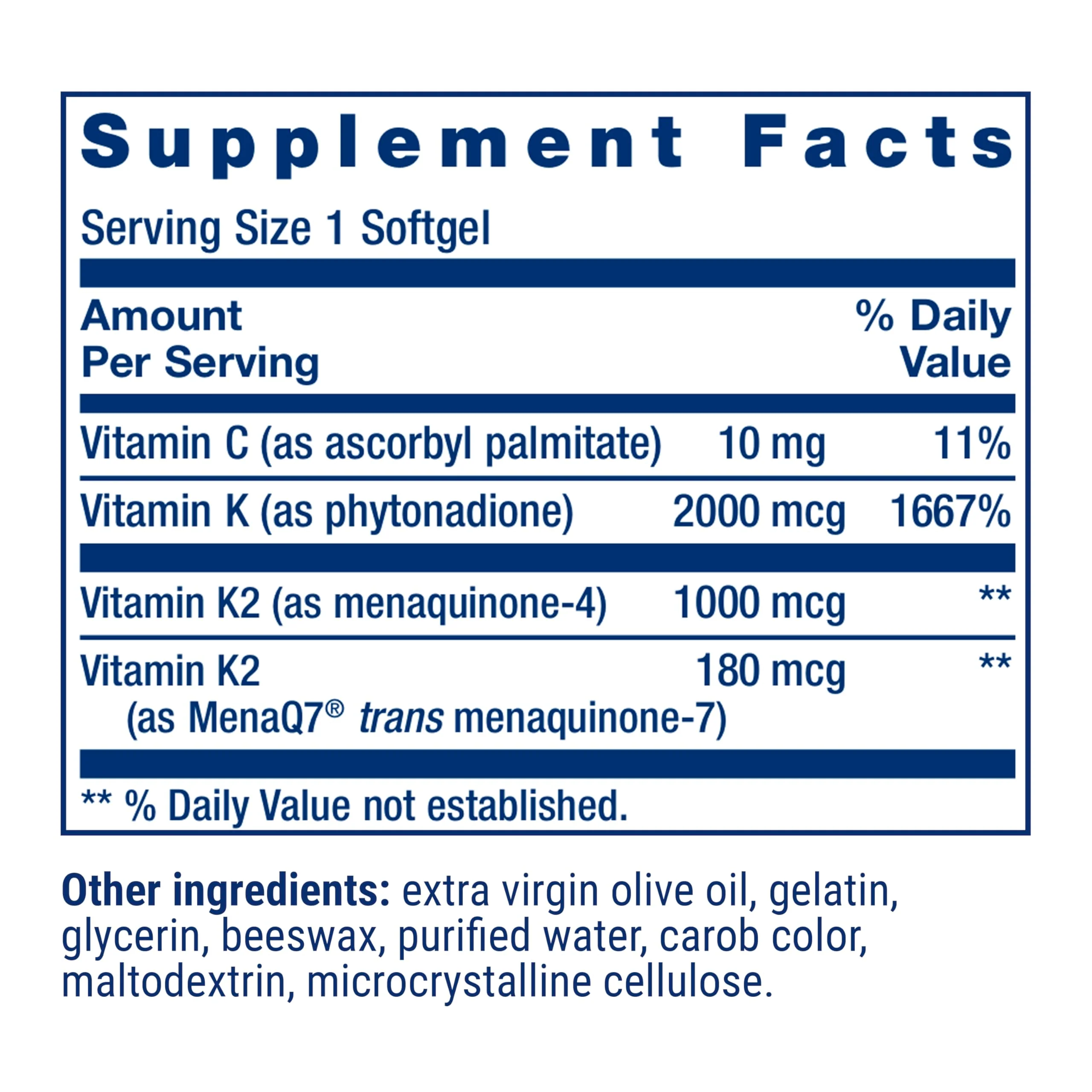Life Extension Super K, Vitamin K1, Vitamin K2 mk-7, Vitamin K2 mk-4, Heart Health, arterial Health, Calcium Balance, 3-Month Supply, Gluten-Free, 1 Daily, Non-GMO, 90 softgels - Image 9