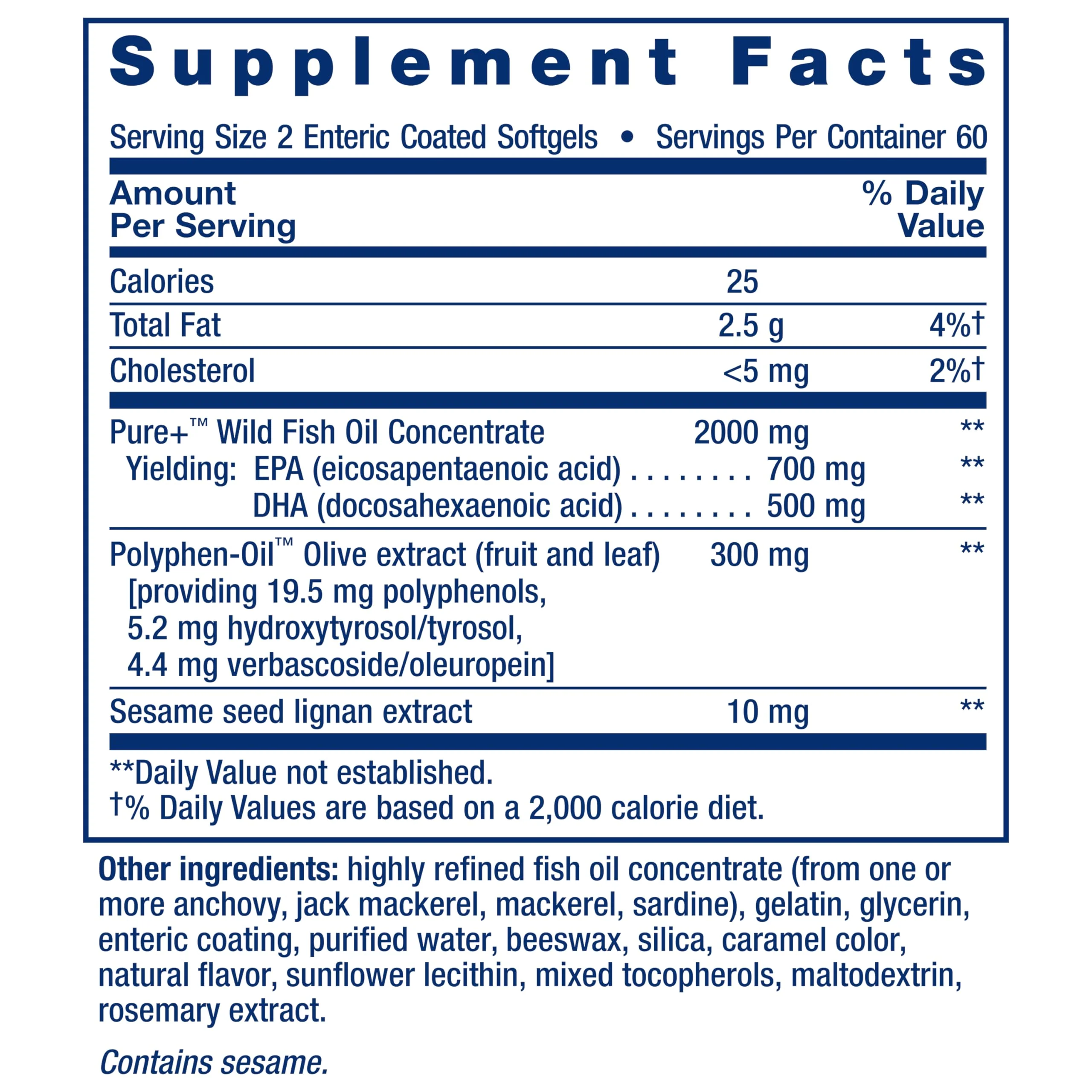 Life Extension Super Omega-3 EPA/DHA Fish Oil, Sesame Lignans & Olive Extract – Heart Health, Brain Health, Inflammation Health Support, Gluten-Free, Enteric-Coated, Non-GMO, 120 Softgels - Image 8