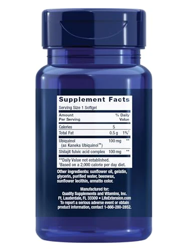 Life Extension Super Ubiquinol CoQ10 with Enhanced Mitochondrial Support, Potent Heart Health & Cellular Energy Production Support, Ultra-absorbable, Gluten-Free, Non-GMO, 100 mg, 60 softgels - Image 10