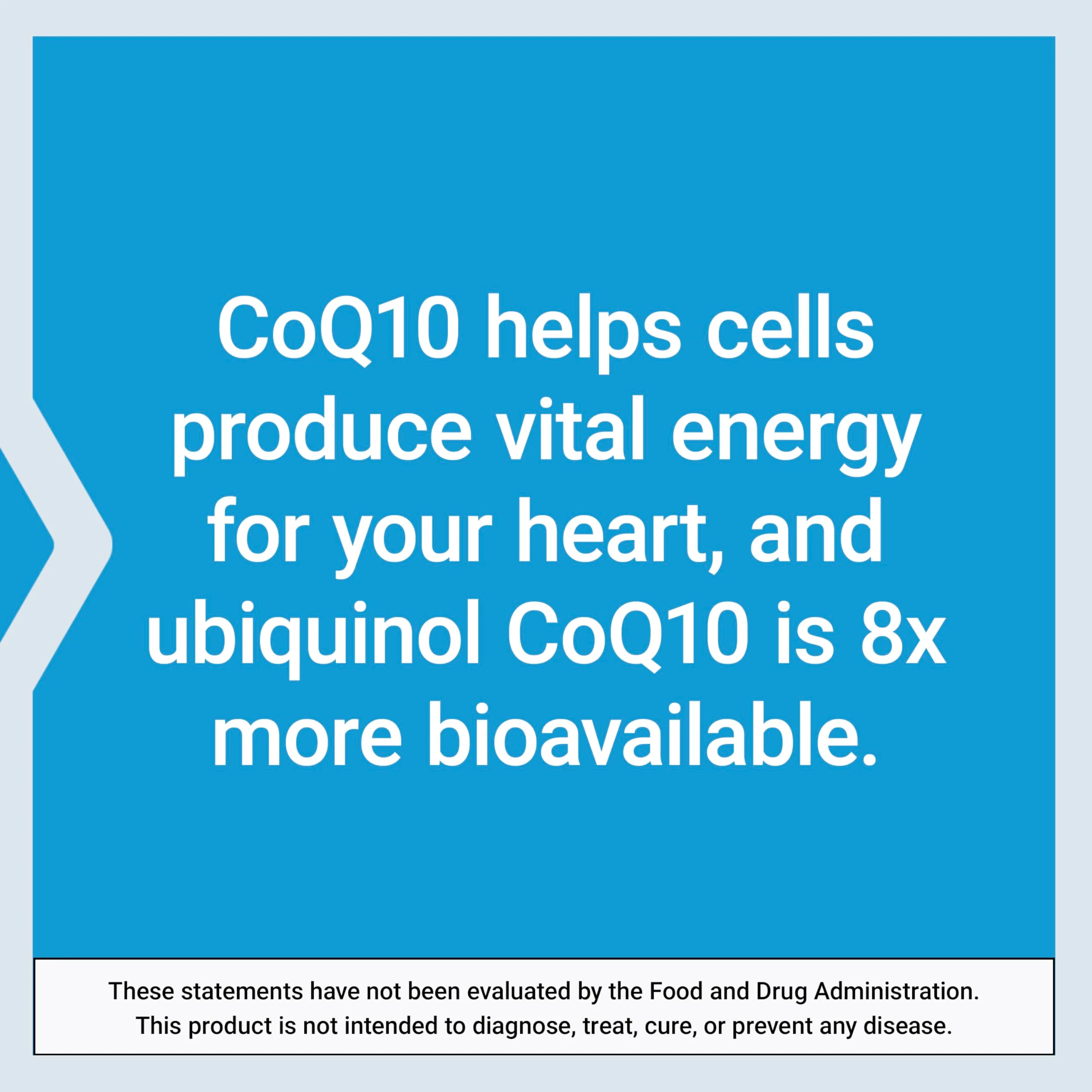 Life Extension Super Ubiquinol CoQ10 with Enhanced Mitochondrial Support, Potent Heart Health & Cellular Energy Production Support, Ultra-absorbable, Gluten-Free, Non-GMO, 100 mg, 60 softgels - Image 6