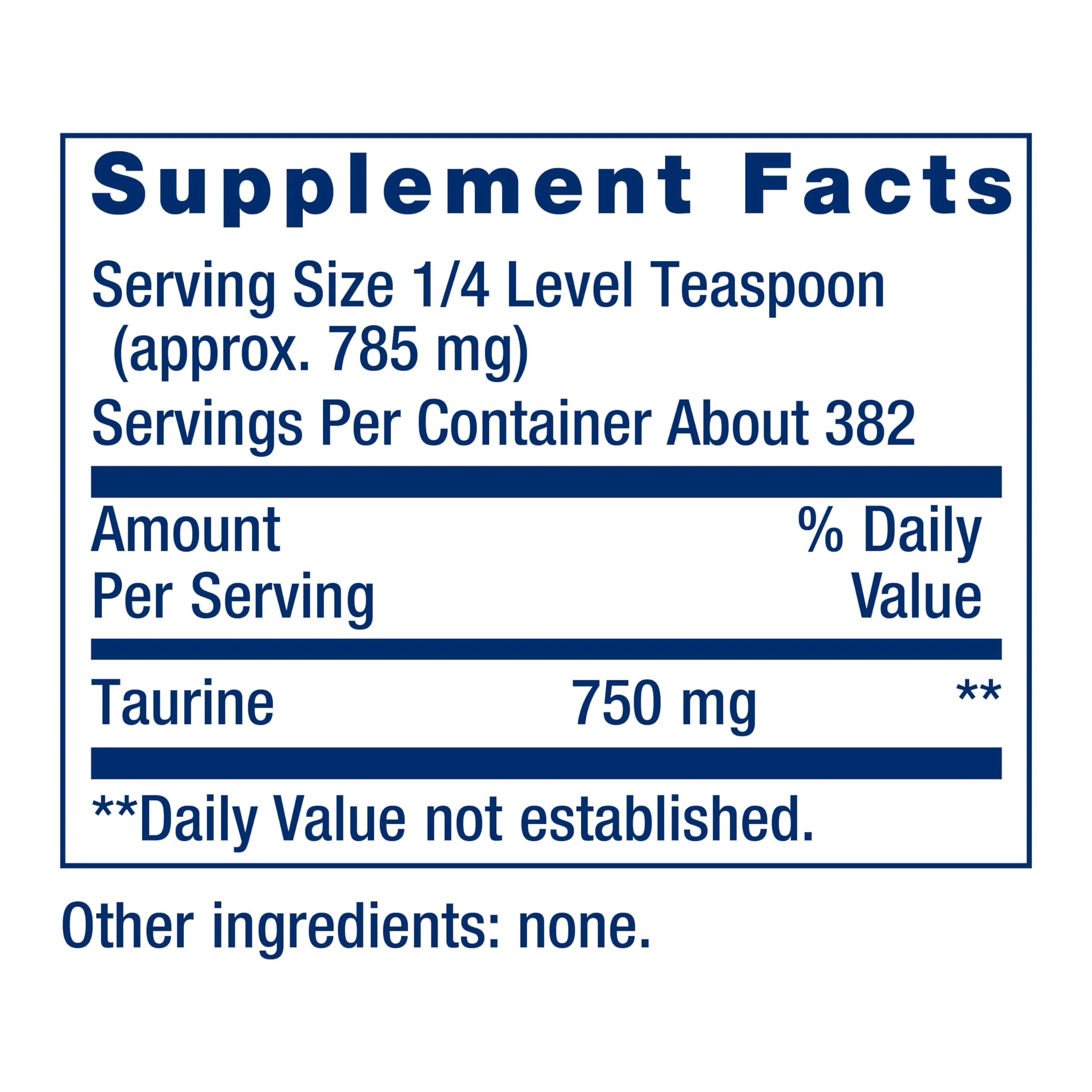 Life Extension Taurine Powder – Healthy Cardiovascular Support, Promotes Brain Health, Healthy Aging, and Muscle and Exercise Recovery – Gluten-Free, Non-GMO, Vegetarian – 300 Grams - Image 9