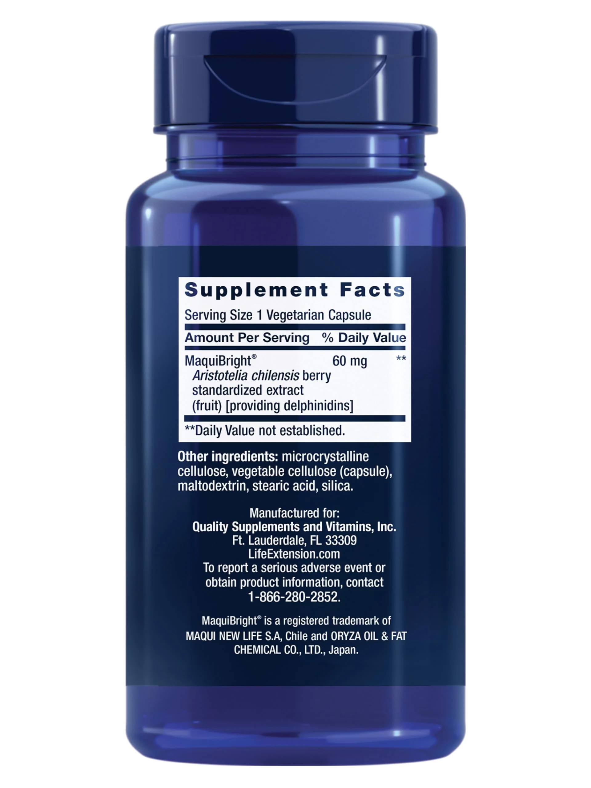 Life Extension Tear Support with MaquiBright®, 60 mg, Maqui Berry Extract for Dry Eyes, Supports Eye Health, Encourages Tear Production, Gluten-Free, Non-GMO, 1 Daily, Vegetarian, 30 Capsules - Image 9