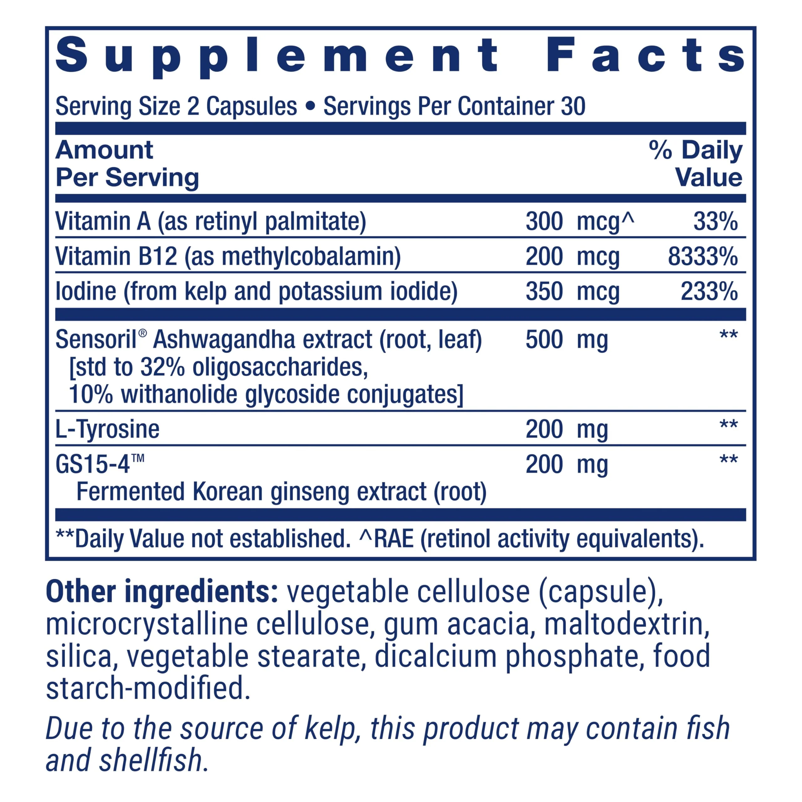 Life Extension Thyroid Support Complex - Thyroid Health Support Supplement with Vitamins A, B, Iodine, Magnesium, L-Tyrosine, Ashwagandha & Ginseng for Energy – Non-GMO, Gluten-Free - 60 Capsules - Image 13