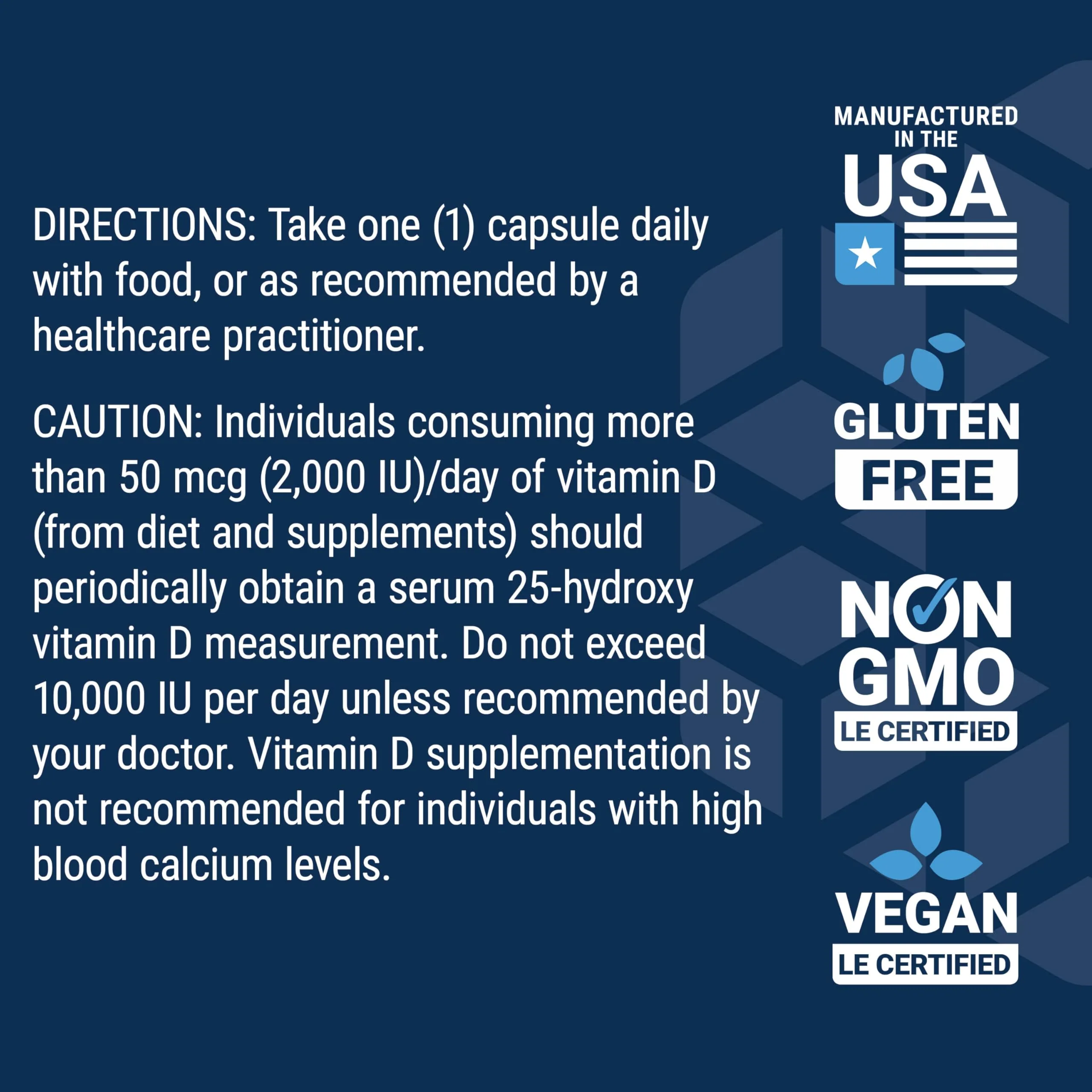 Life Extension Vegan Vitamin D3, 125 mcg (5000 IU), cholecalciferol from Algae, high-Potency Immune, Bone & Whole-Body Health, Gluten-Free, Non-GMO, 1 Daily, Vegan, 60 Vegan Capsules - Image 6