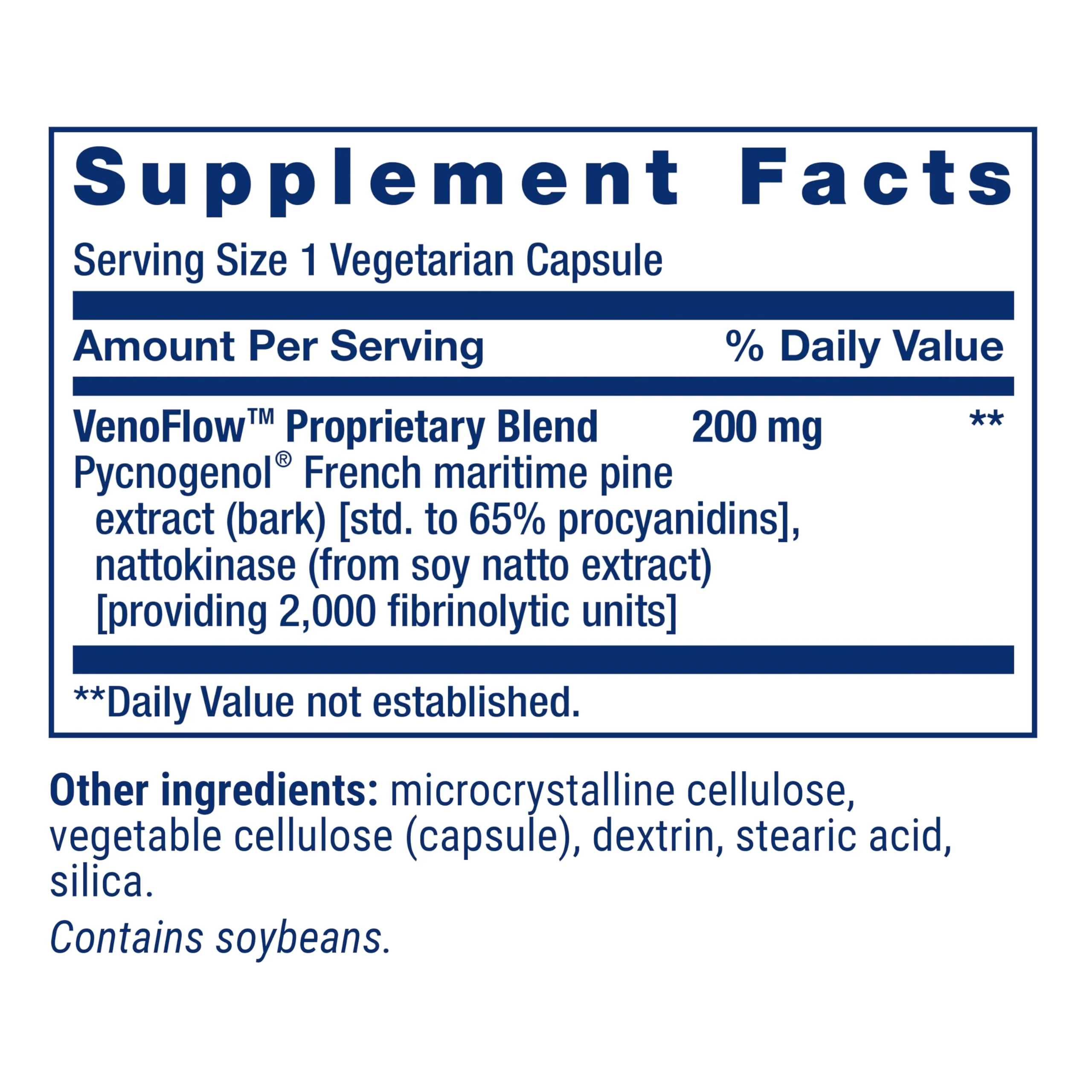 Life Extension VenoFlow™, nattokinase Enzyme, French Maritime Pine bark Extract, Supports Healthy Vascular Function, arm and Leg Circulation, Gluten Free, Non-GMO, Vegetarian, 1-Daily, 30 Capsules - Image 8
