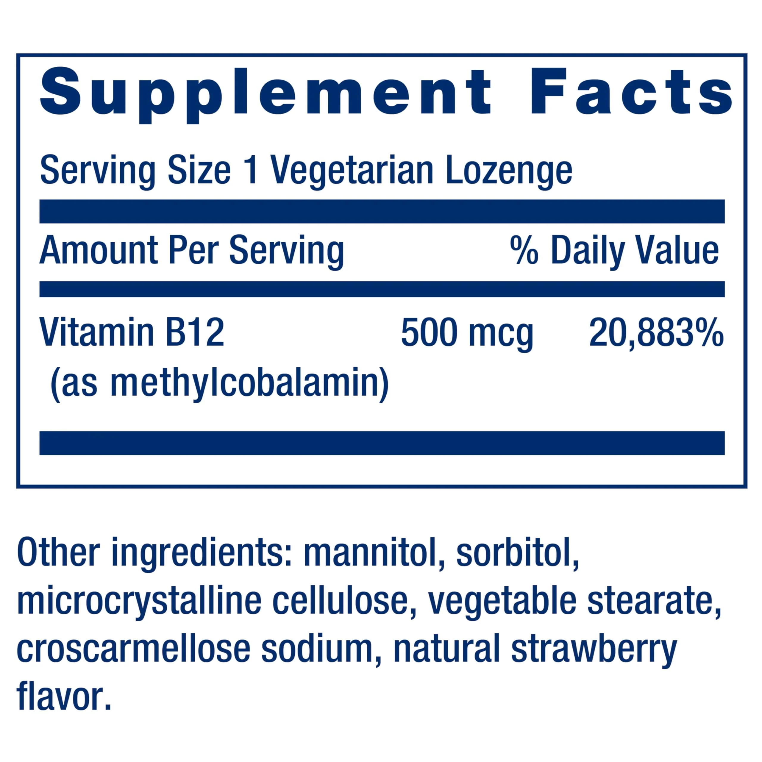 Life Extension Vitamin B12 Methylcobalamin 500mcg - Vitamin B12 Supplement for General Energy and Brain Health - Sugar Free Vegetarian Lozenges Dissolve in Your Mouth - Once Daily - 100 Count - Image 9
