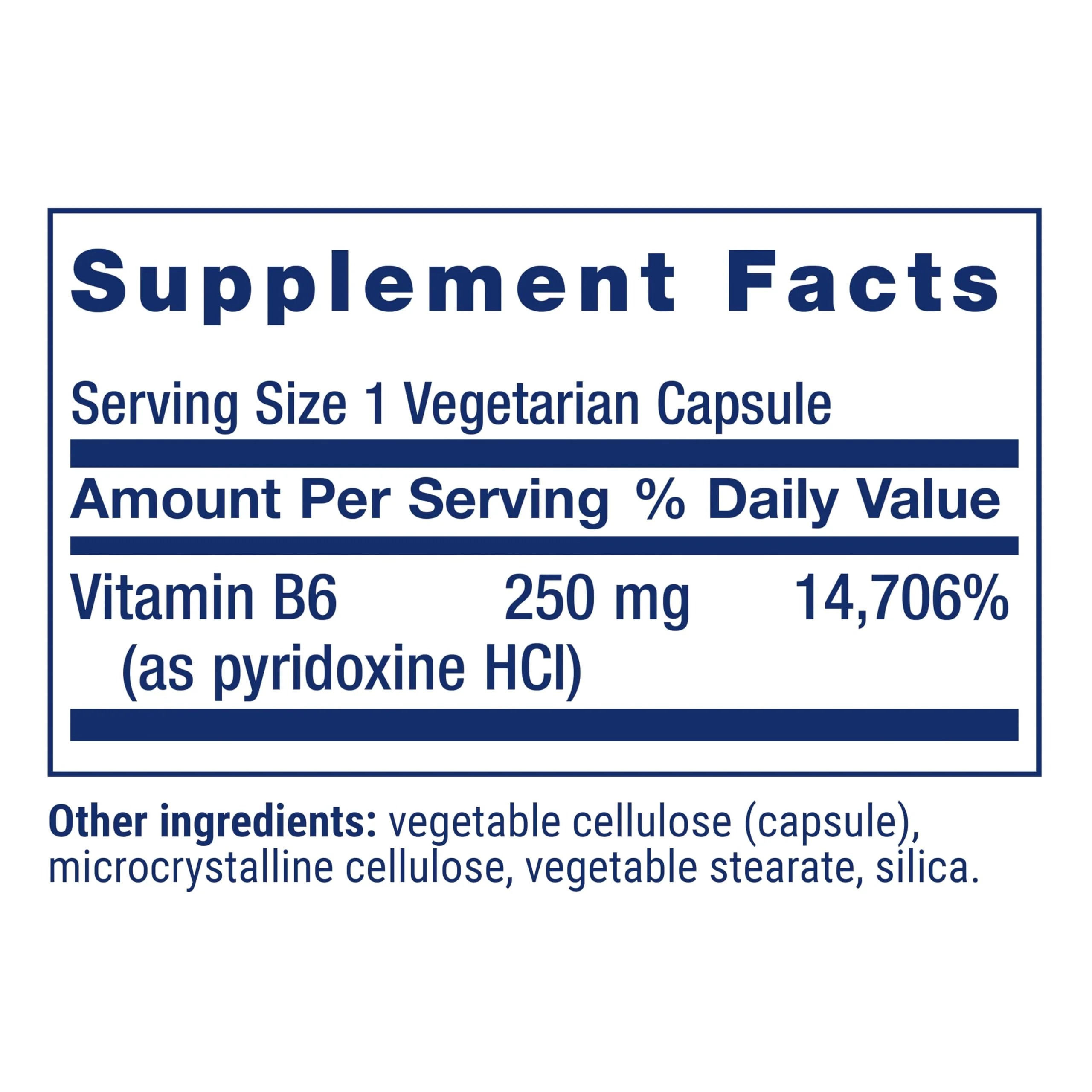 Life Extension Vitamin B6, 250 mg, high Potency, Cardiovascular Health, neurological Health, Eye Health, Healthy Kidney Function, Gluten-Free, Non-GMO, Vegetarian, 100 Capsules - Image 8