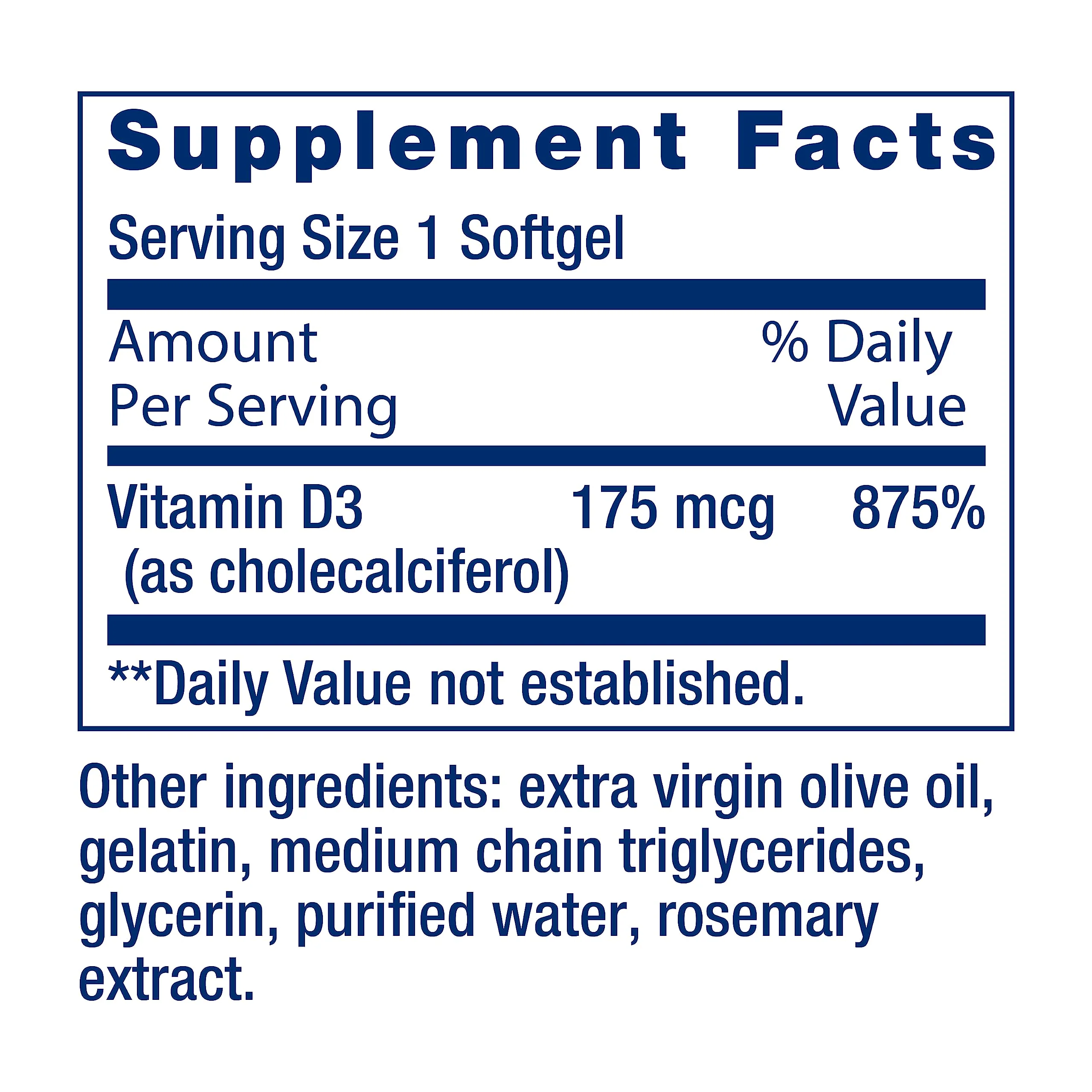 Life Extension Vitamin D3 175 mcg (7000 IU), Immune System Support, Bone Health, Brain Performance, Gluten-Free, Non-GMO, Once Daily, Two-Month Supply, 60 softgels - Image 8