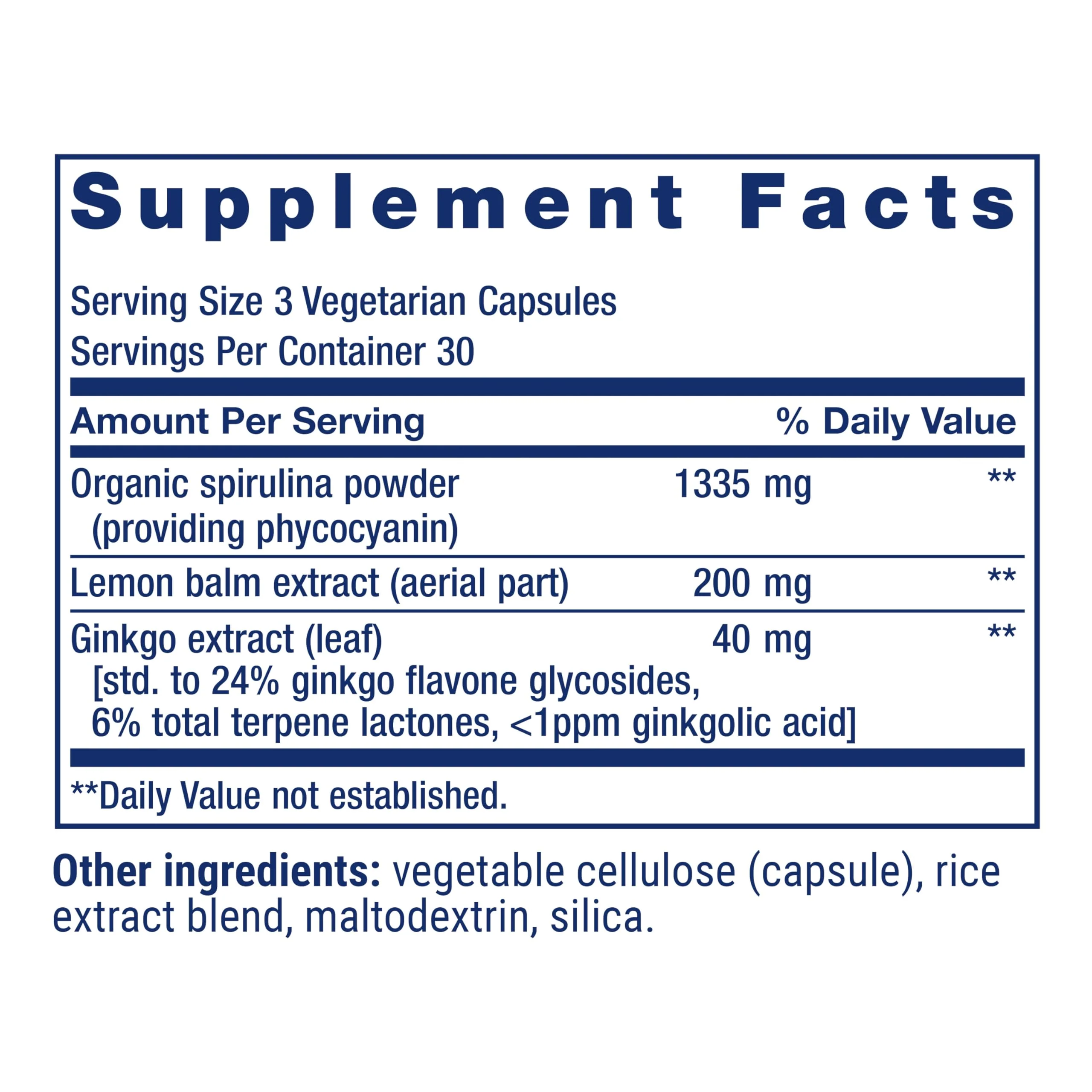 Life Extension X-R Shield, spirulina, Lemon Balm, Ginkgo biloba, Supports Cellular Integrity & DNA Health, Encourages Healthy Immune Response, Gluten-Free, Non-GMO, Vegetarian, 90 Capsules - Image 8