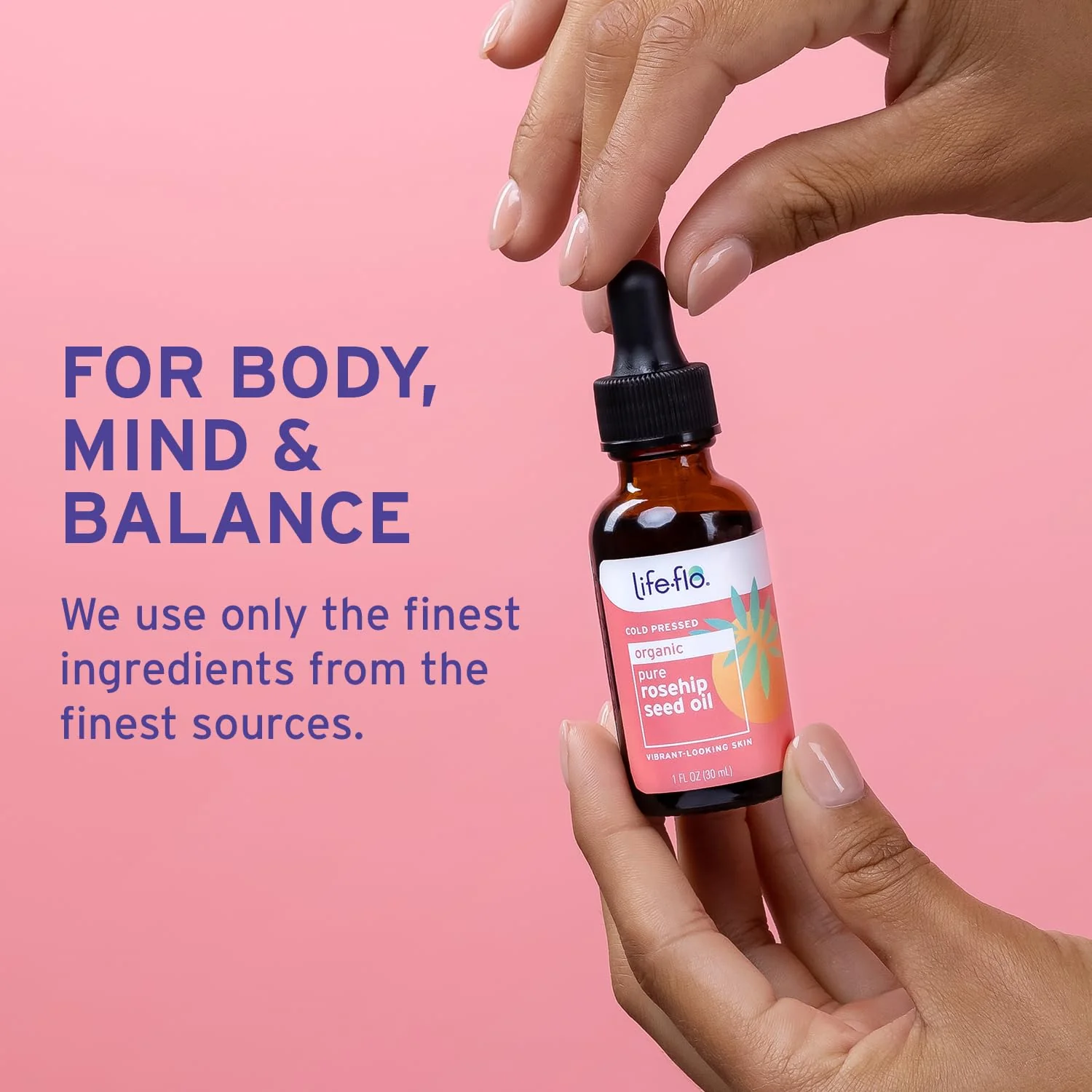 LIFE-FLO Pure Organic Rosehip Seed Oil, Hydrating Face Oil, Dry Skin Care, Cold Pressed from Organic Rose Hips, Rich in Fatty Acids and Vitamin A (Retinol), Hypoallergenic, 60-Day Guarantee, 1oz - Image 3