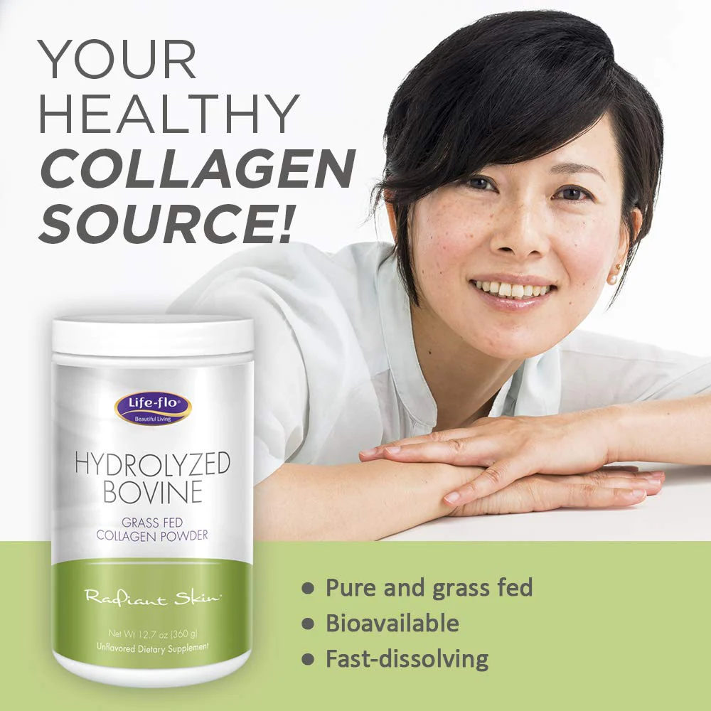 LifeFlo Hydrolyzed Bovine Collagen, Grass Fed | Supports Vibrant Skin & Hair, Bone & Joint Health | 12.7oz, 60 Serv. - Image 5