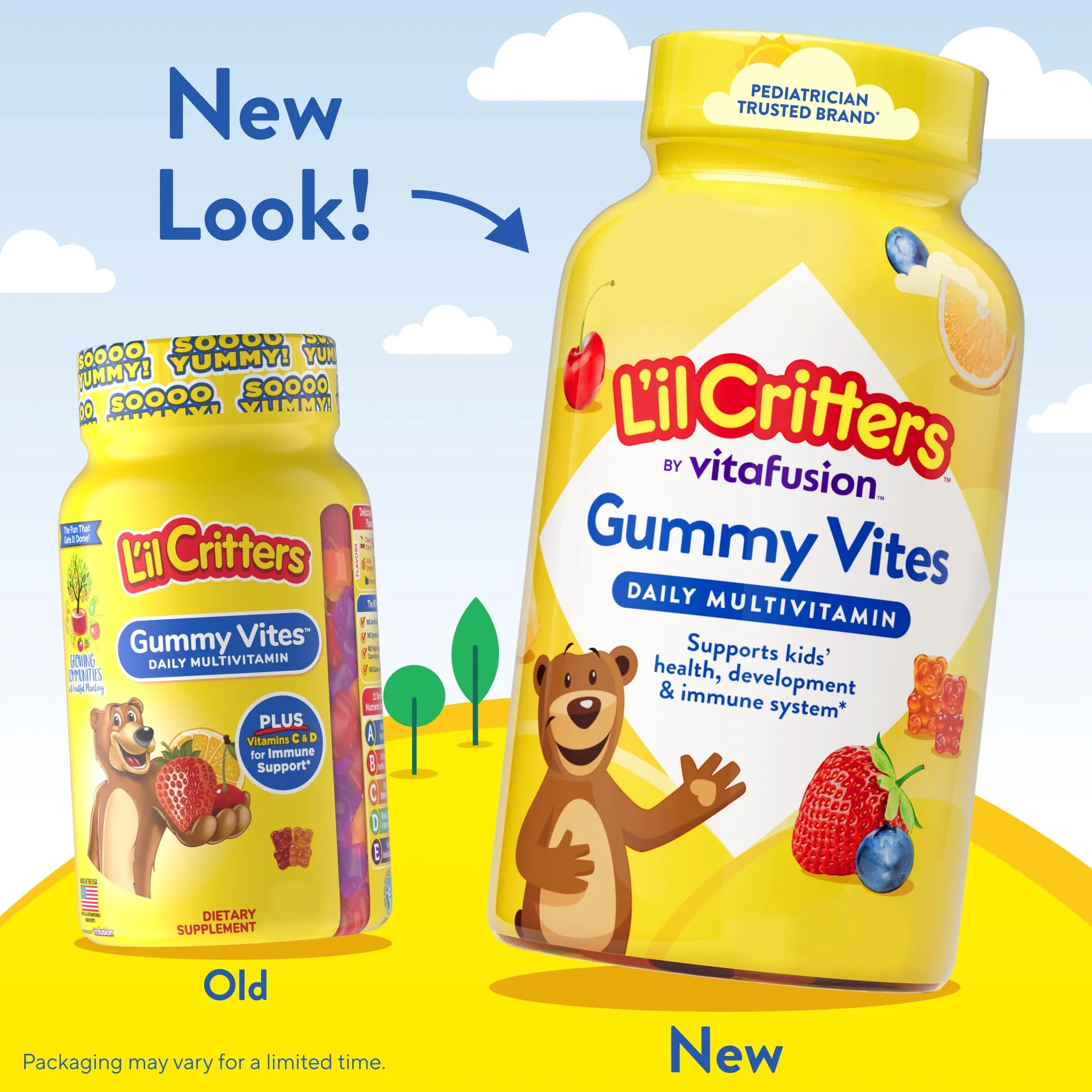 L'il Critters Gummy Vites Daily Kids Multivitamins Assorted Fruit Flavors for Ages 2+ Toddlers & Kids, Gummy Vitamin with Vitamin C and D, 95-190 Day Supply, 190 Gummies - Image 10