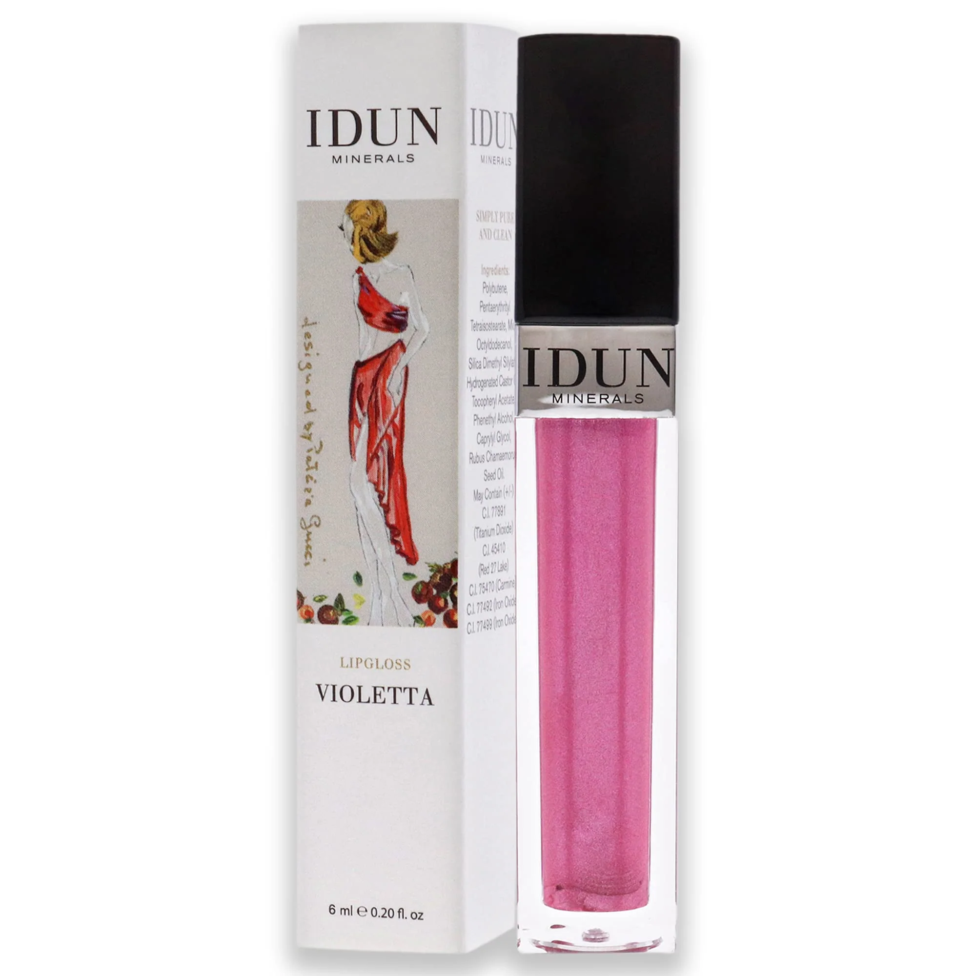 Lipgloss - 005 Violetta by Idun Minerals for Women - 0.2 oz Lip Gloss - Image 2