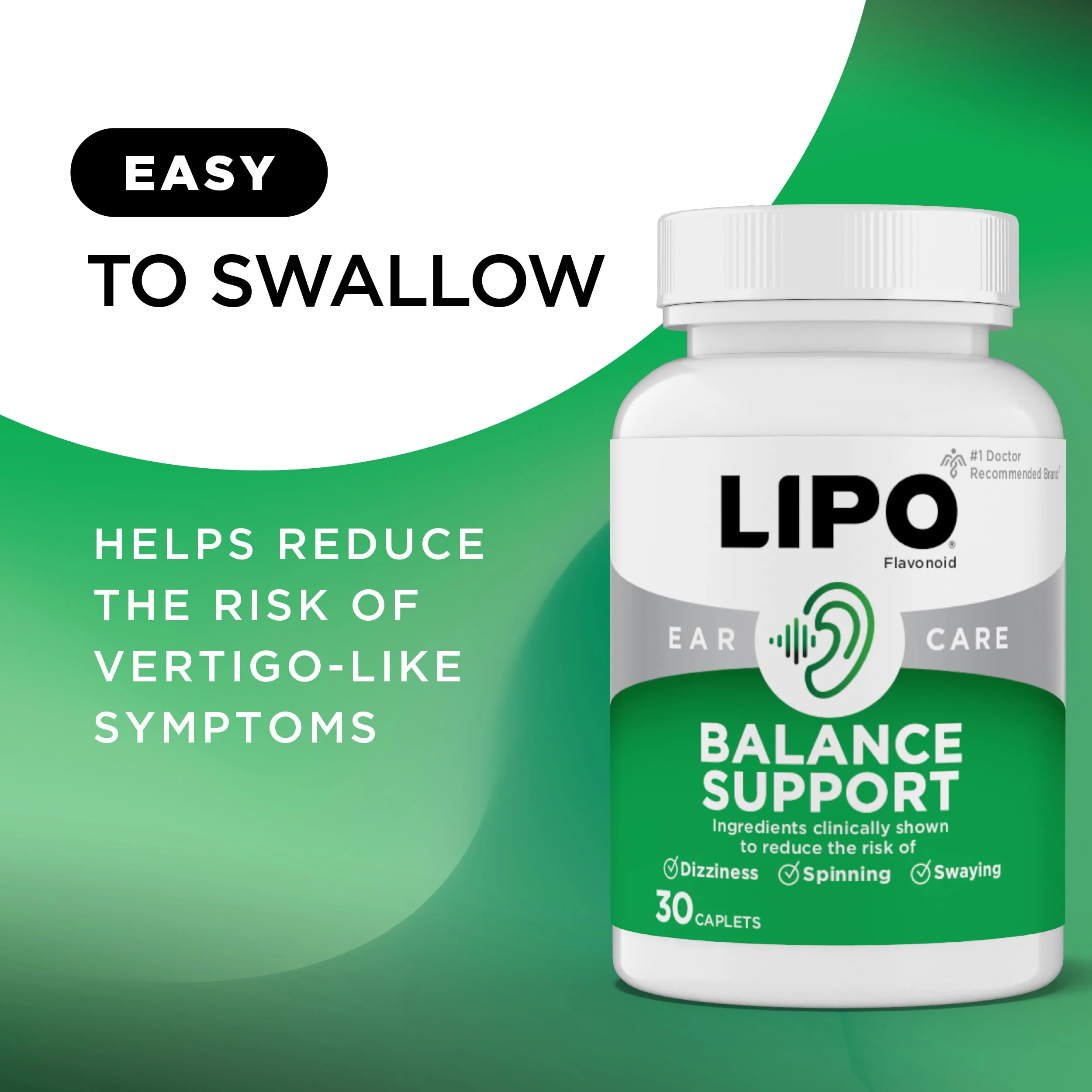 Lipo-Flavonoid for Vertigo & Dizziness Relief, Clinically Tested Formula with Ginkgo Biloba, Vitamin D, & Vitamin B Complex, Inner Ear Health & Balance Support, 30-Count (Pack of 1) - Image 9